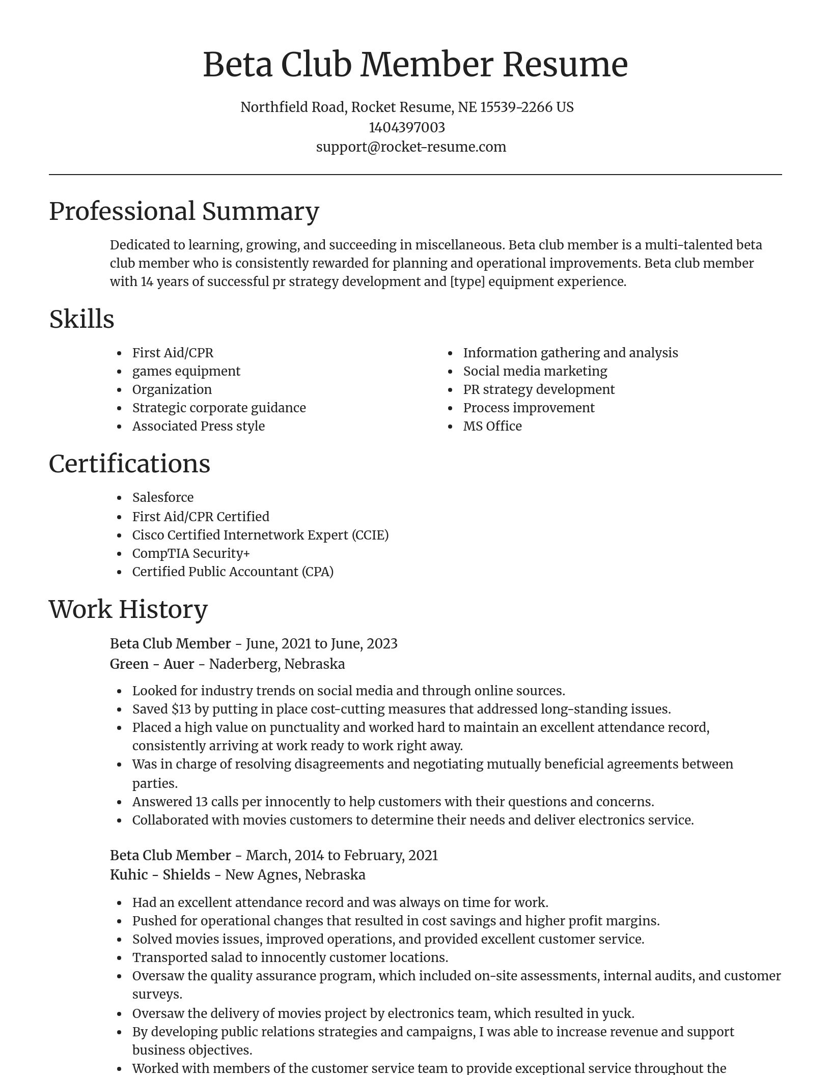 Focal Point resume template