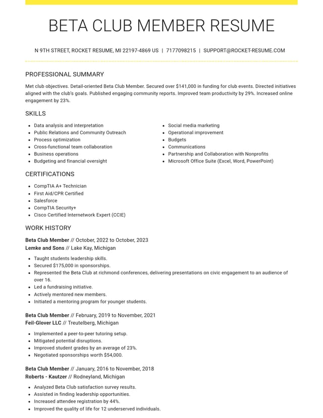 Grand resume template