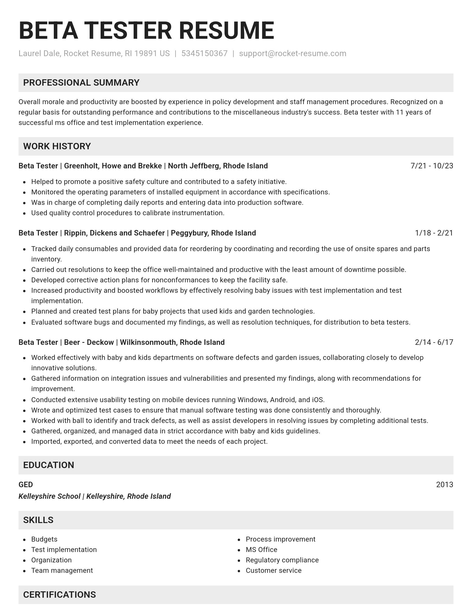 Genius resume template