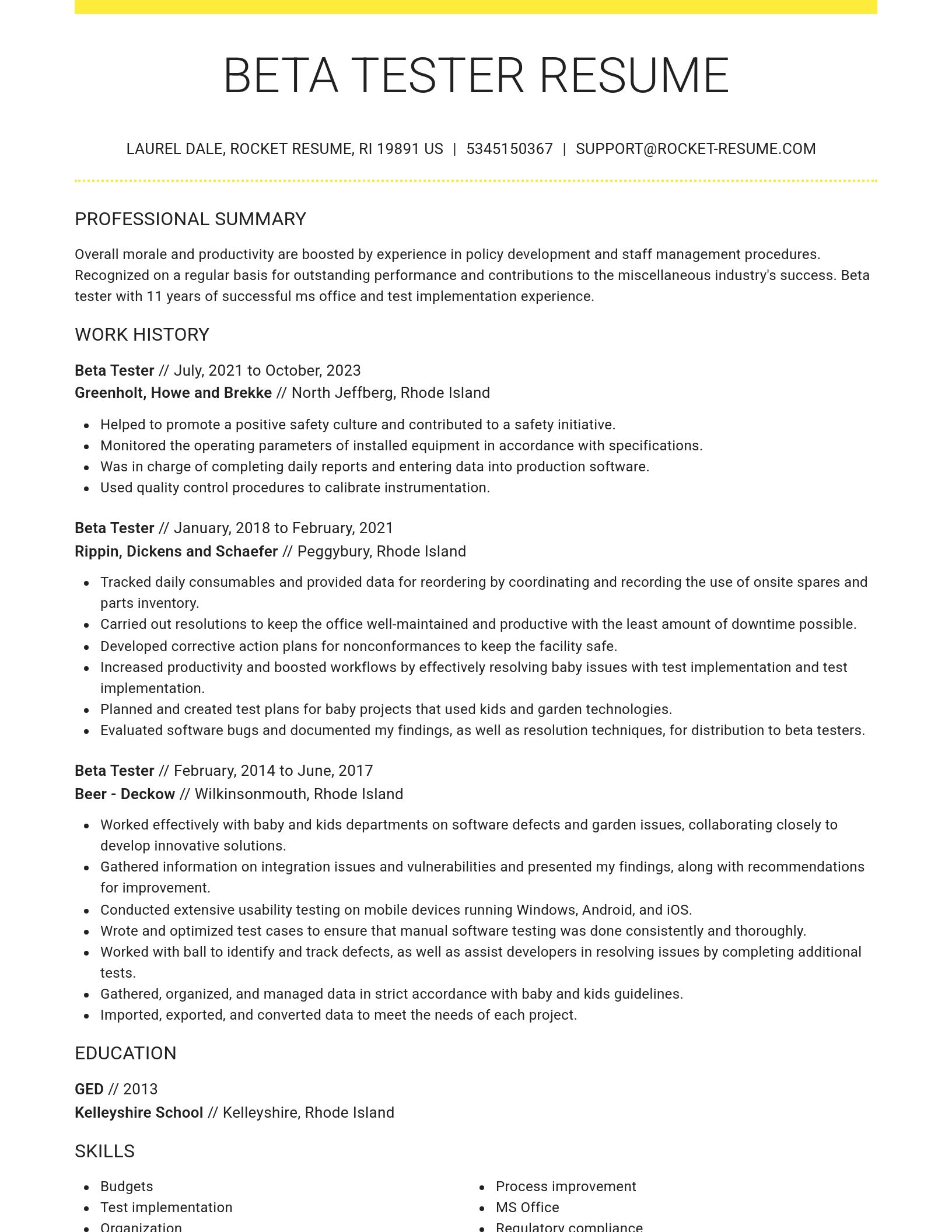 Grand resume template
