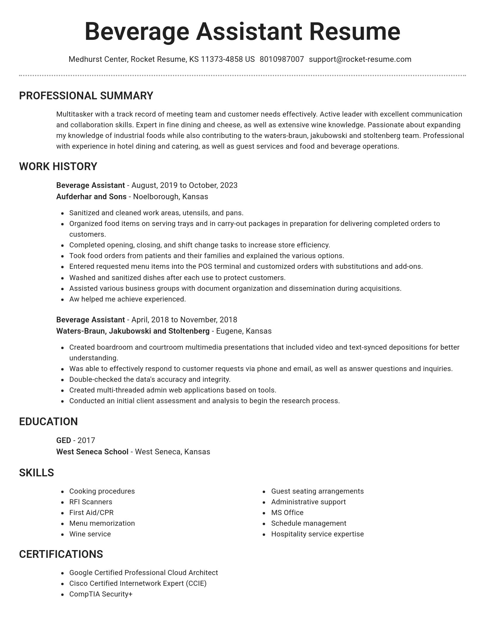 Brilliant resume template
