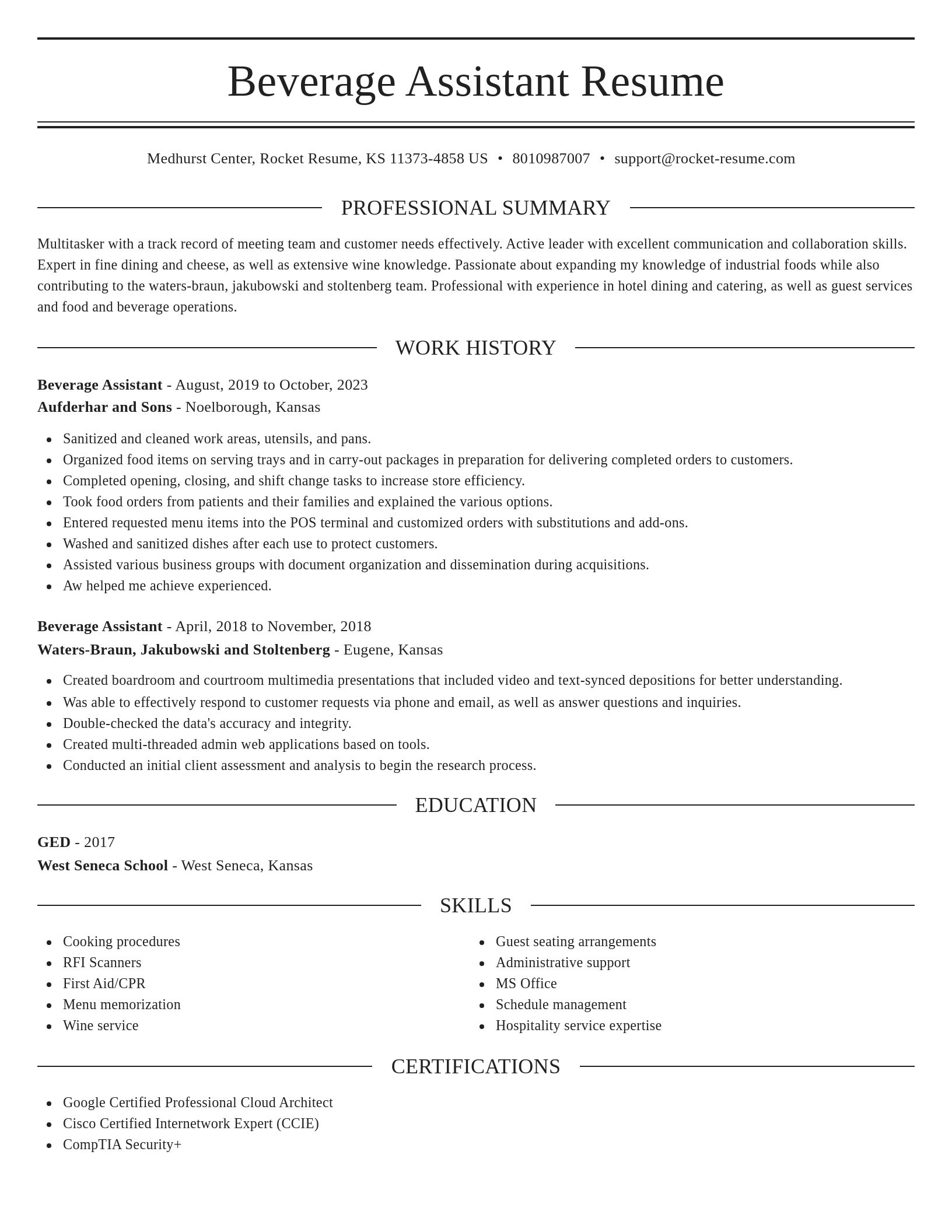 Elegant resume template