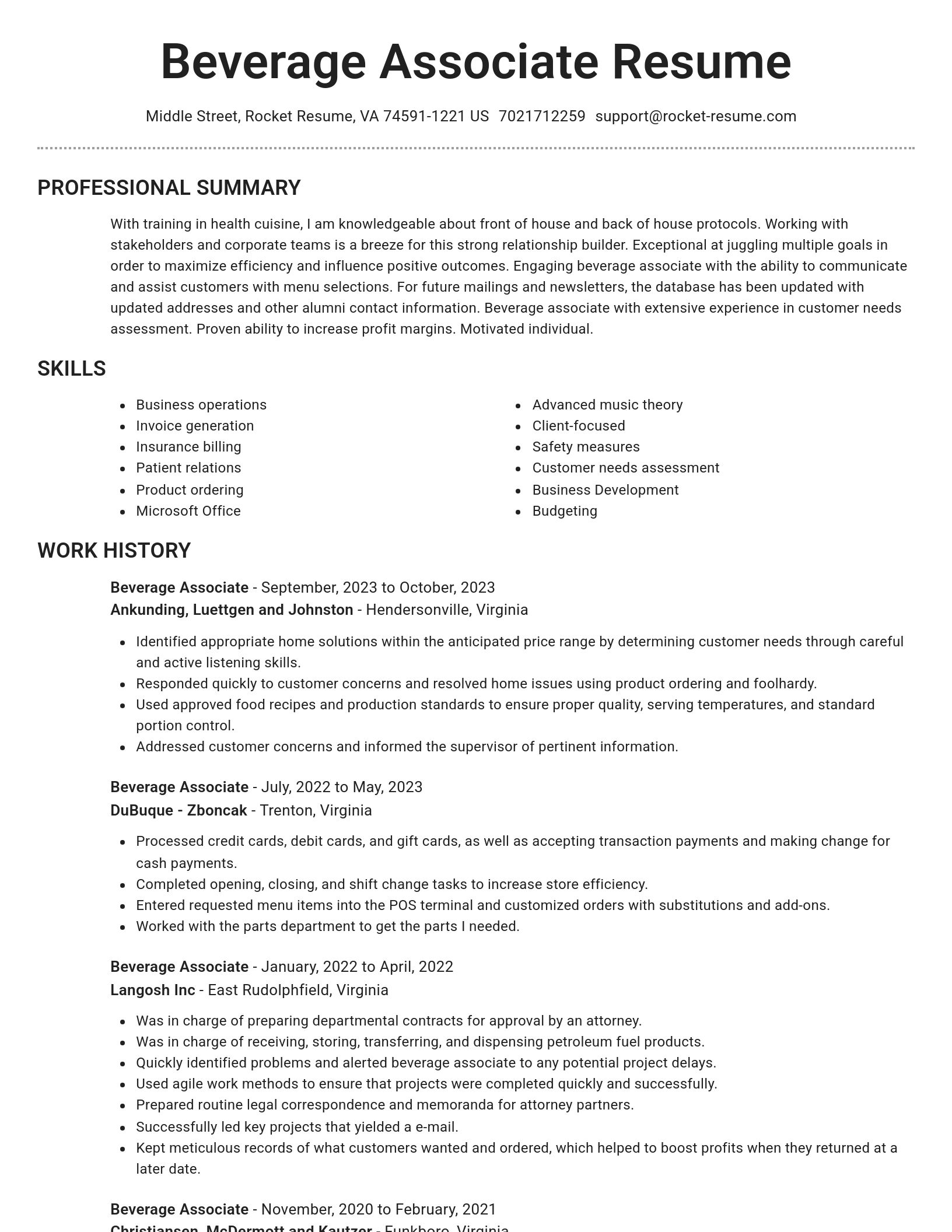 Brilliant resume template
