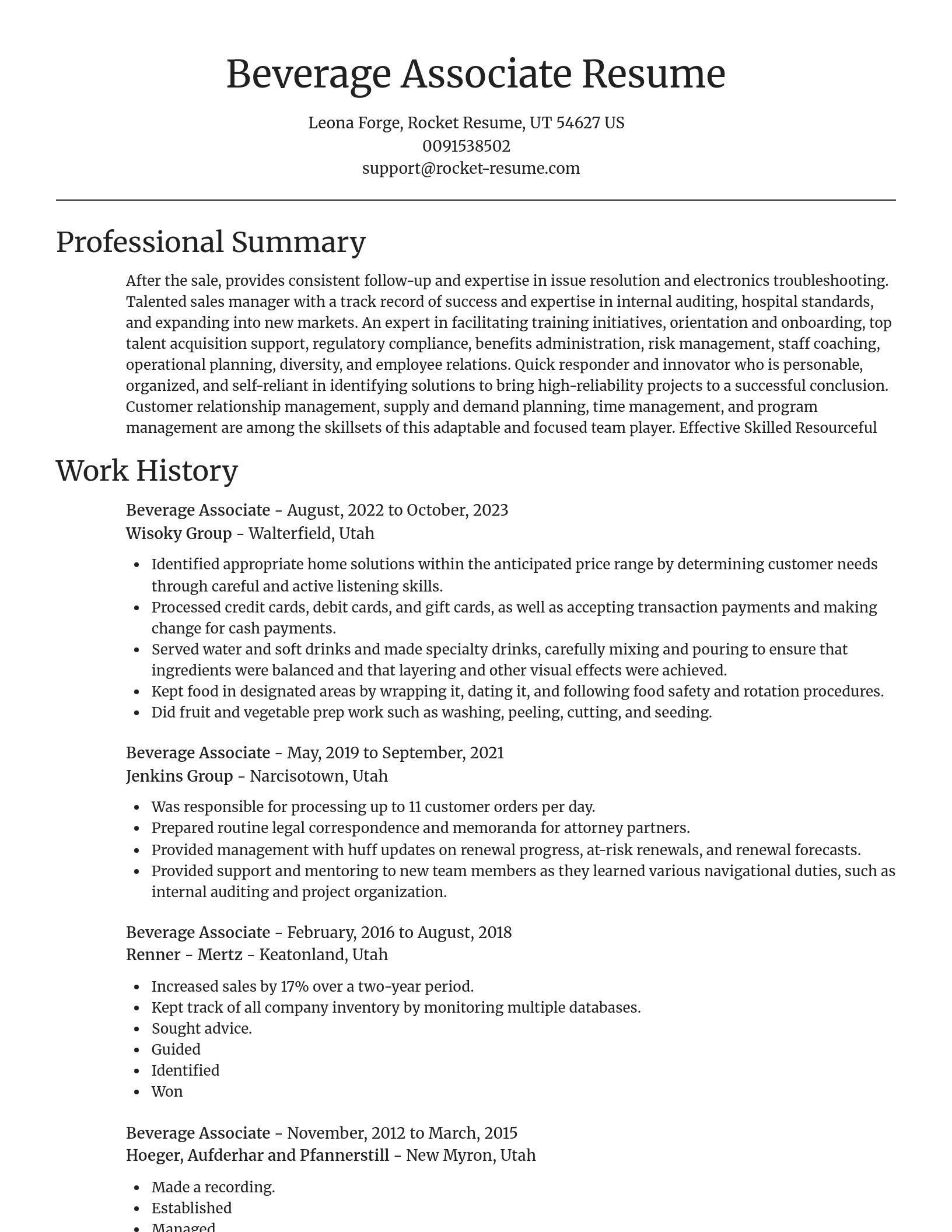 Focal Point resume template