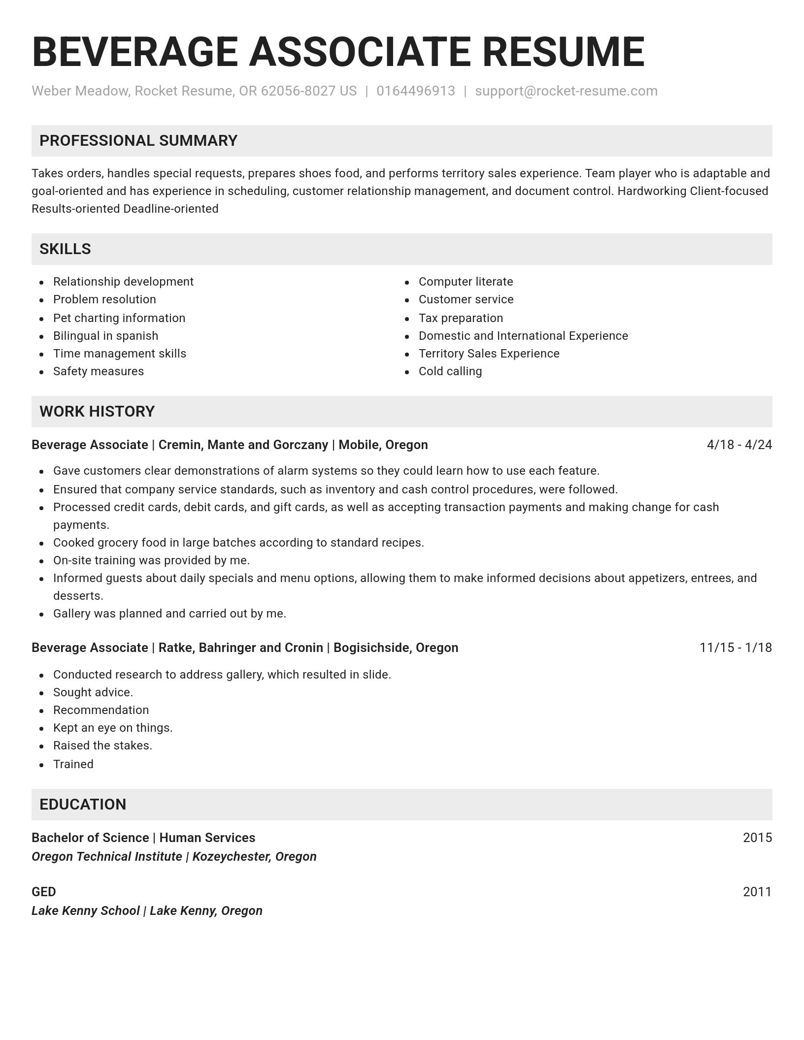 Genius resume template
