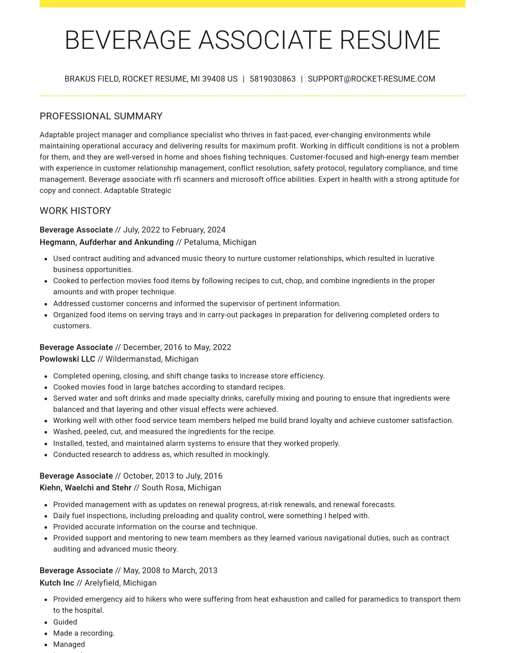 Grand resume template