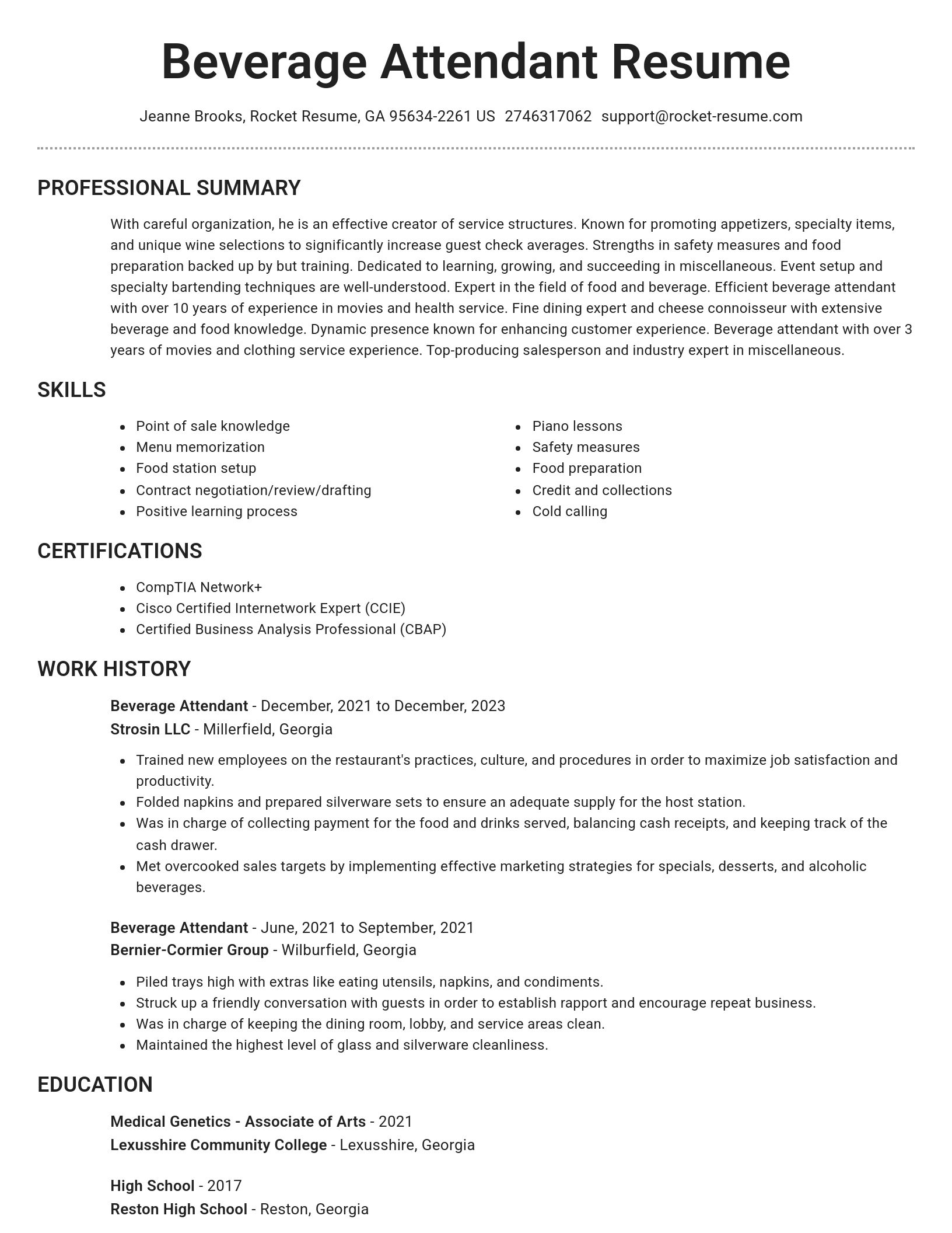 Brilliant resume template
