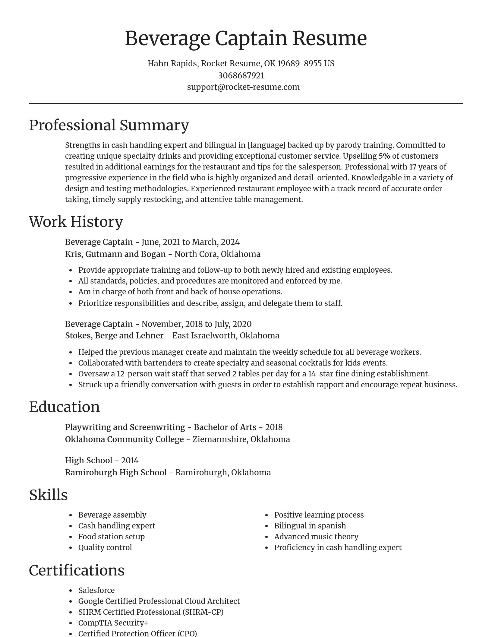 Focal Point resume template