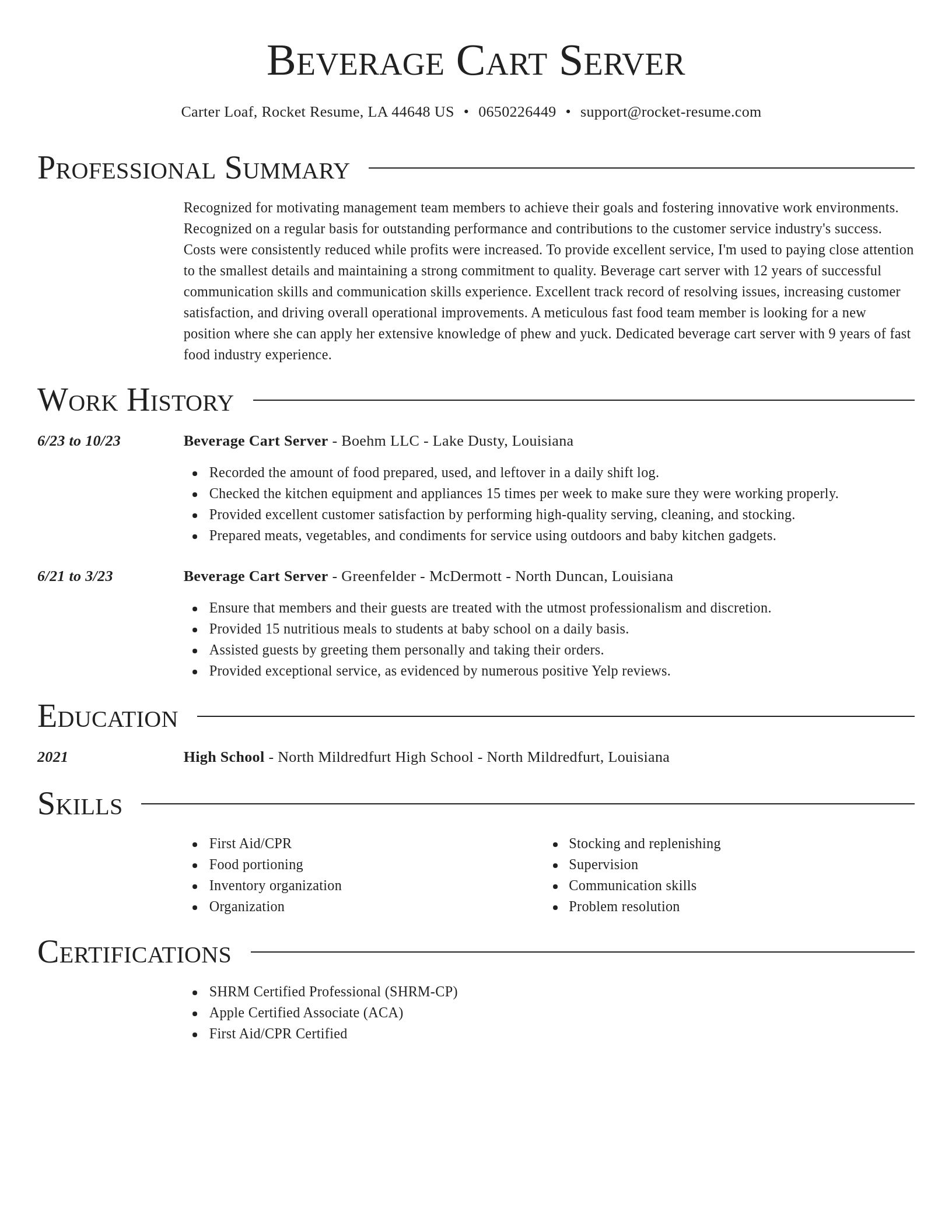 Director resume template