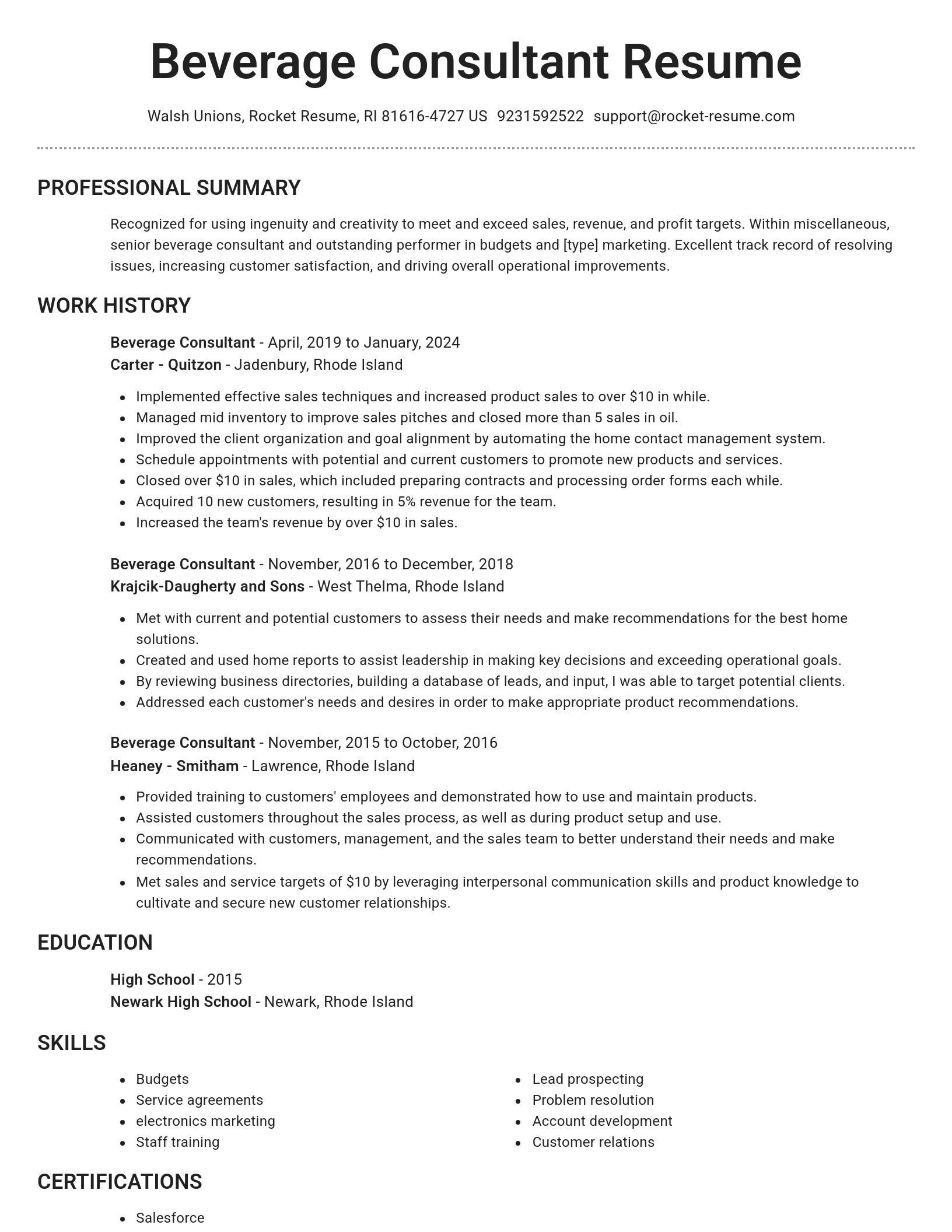 Brilliant resume template