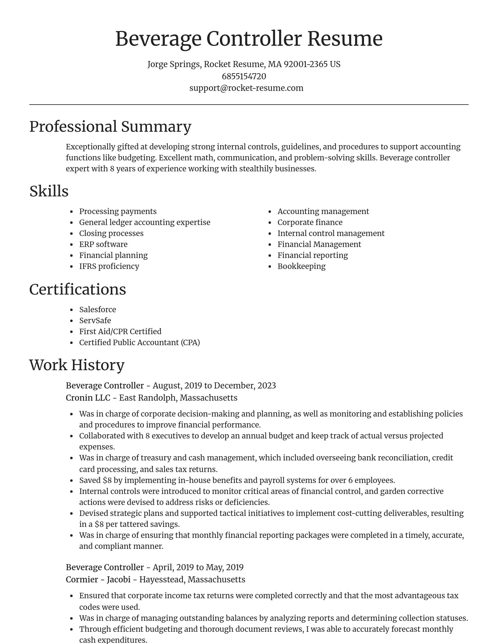 Focal Point resume template