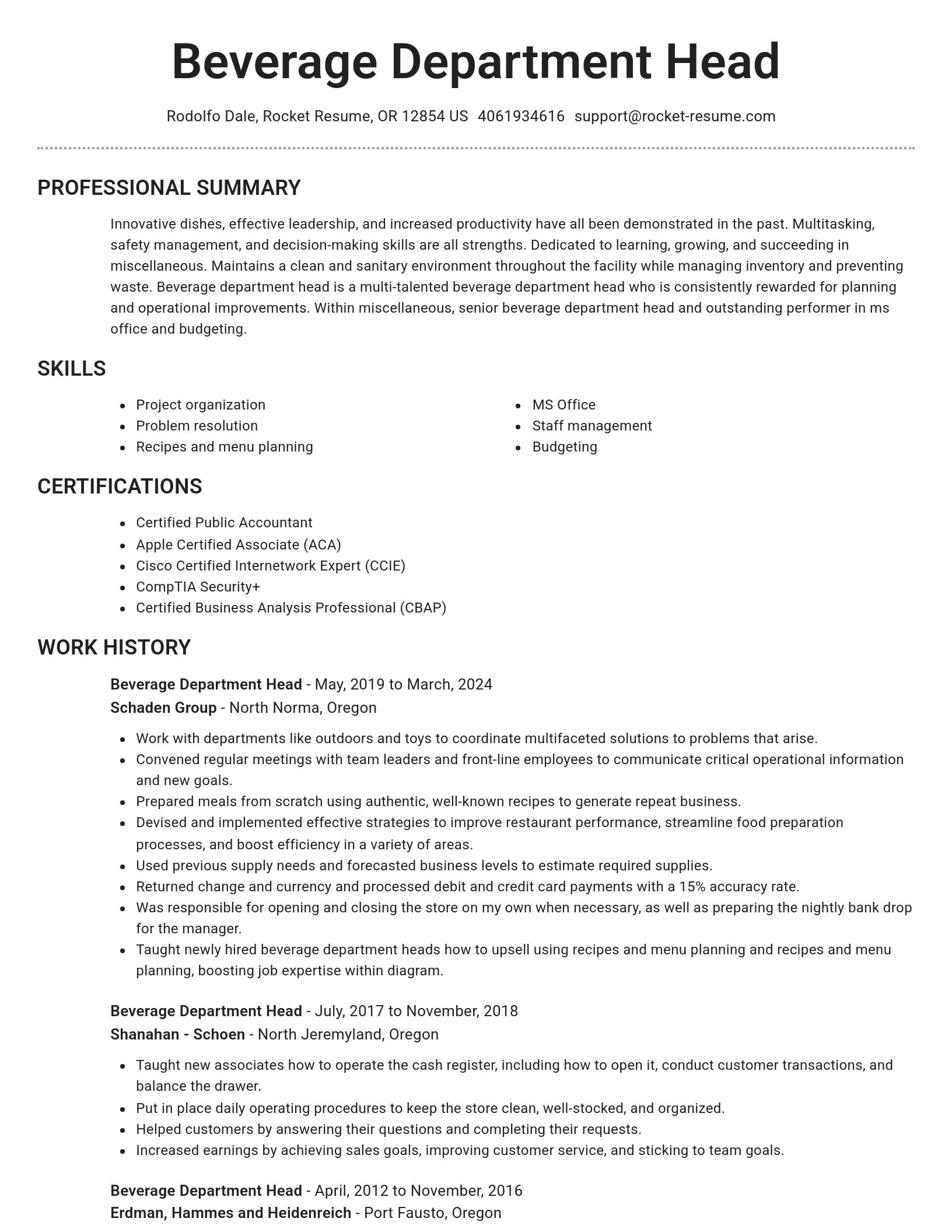 Brilliant resume template