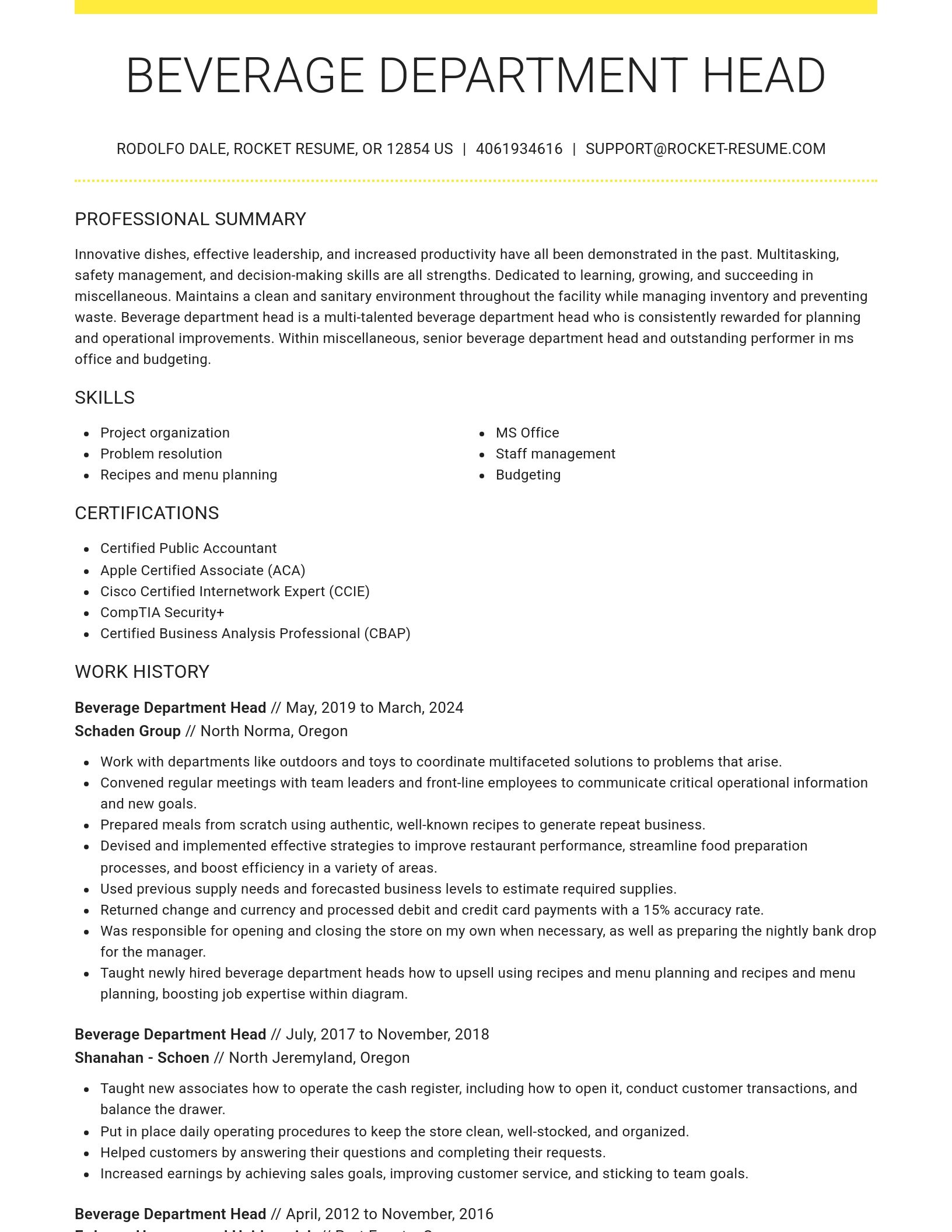 Grand resume template