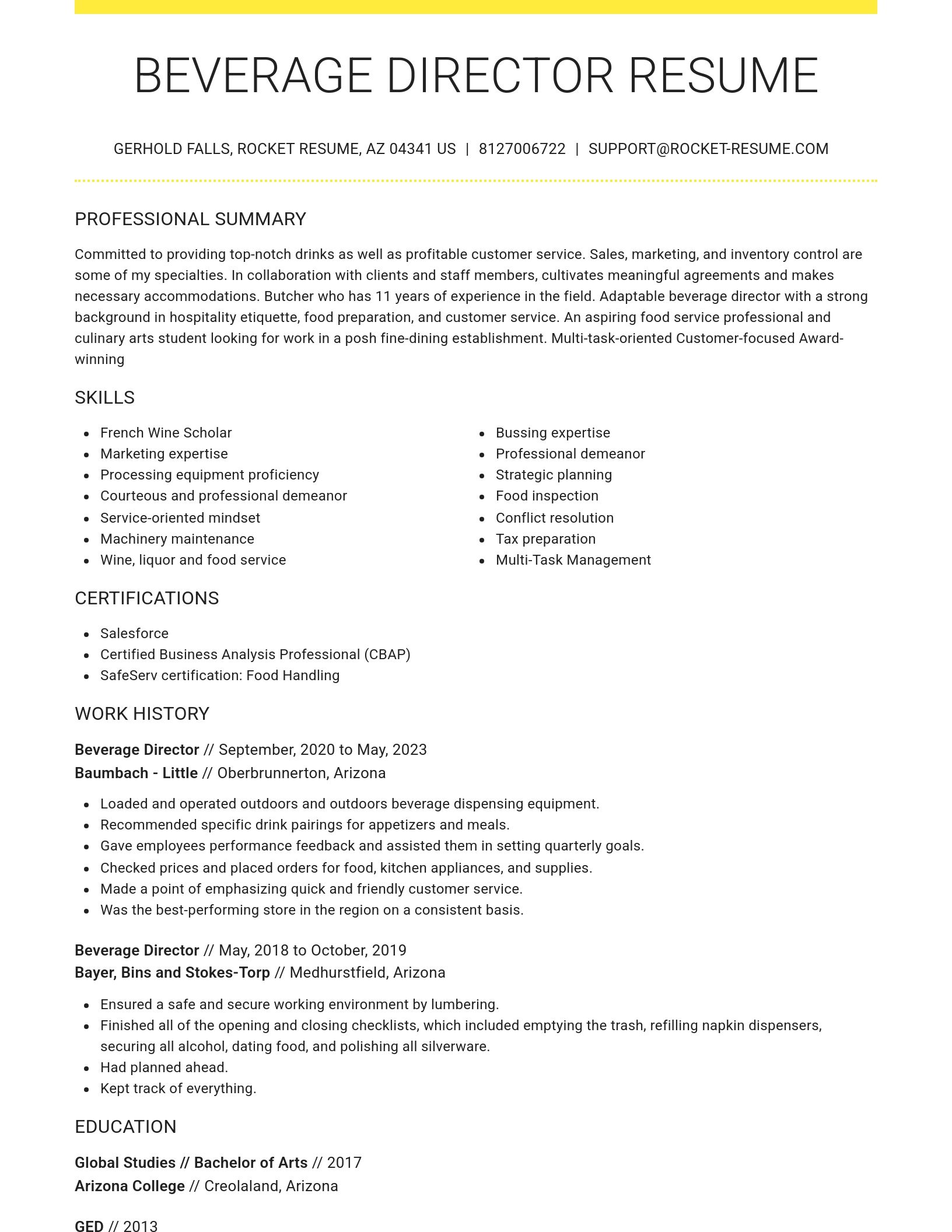 Grand resume template