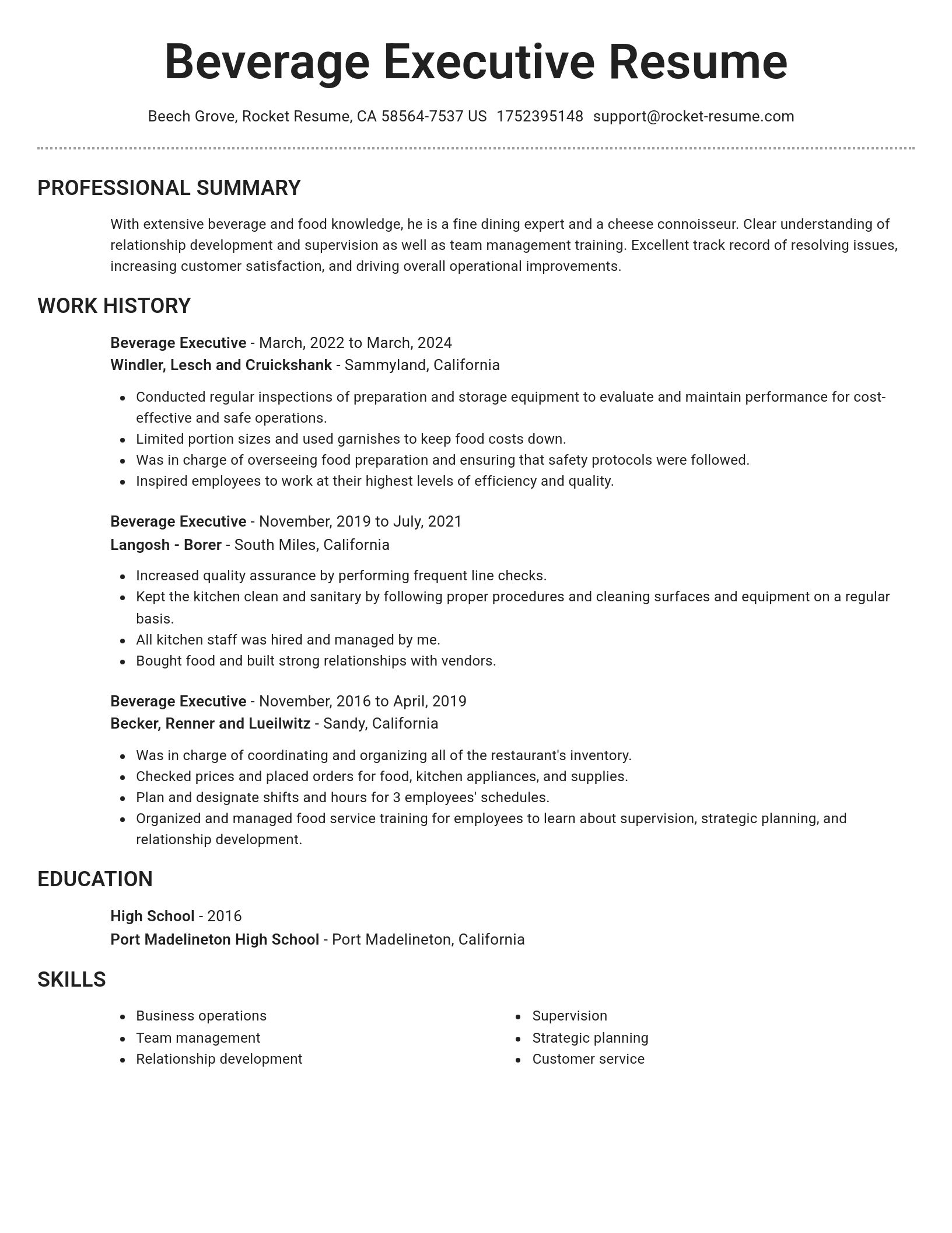 Brilliant resume template