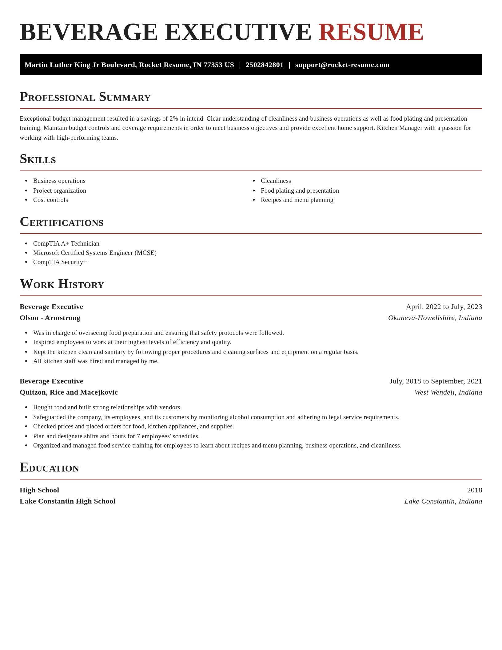 Exquisite resume template
