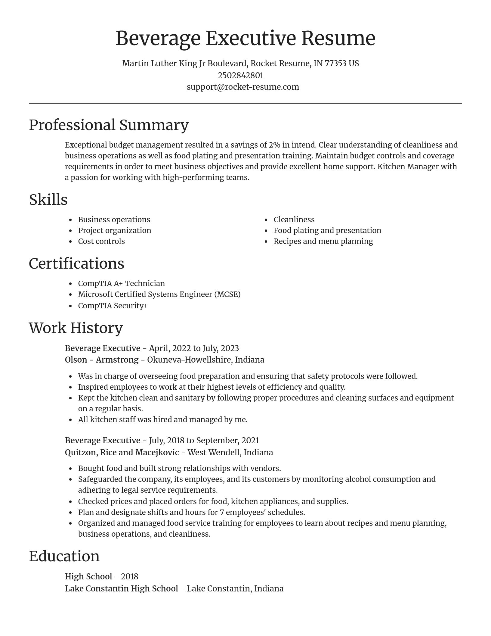 Focal Point resume template