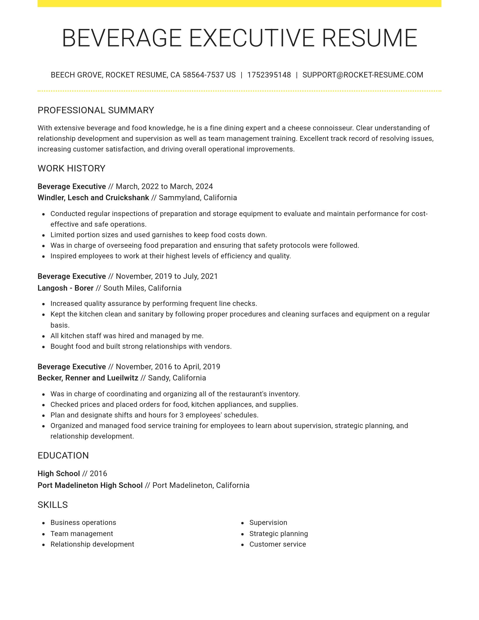 Grand resume template