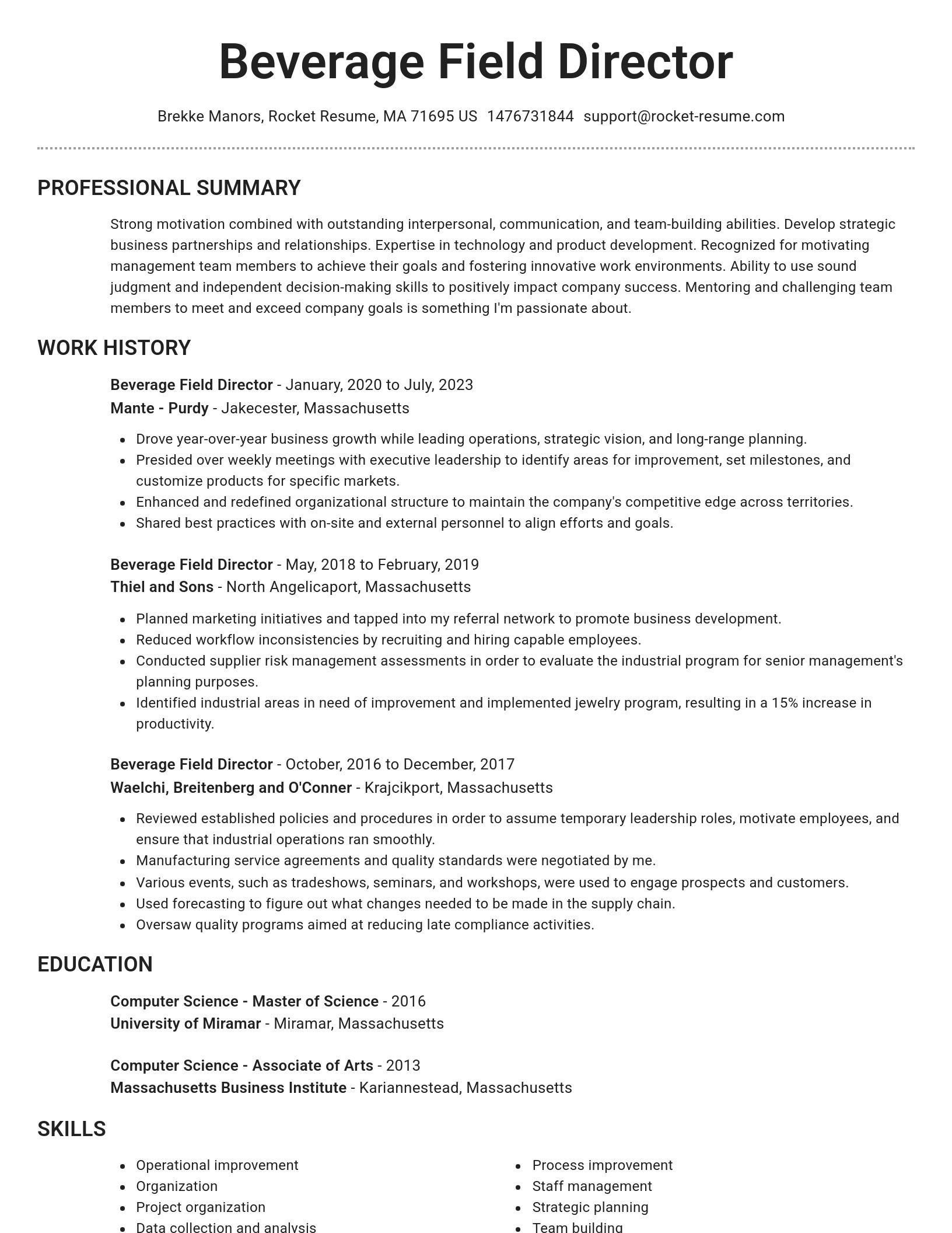 Brilliant resume template