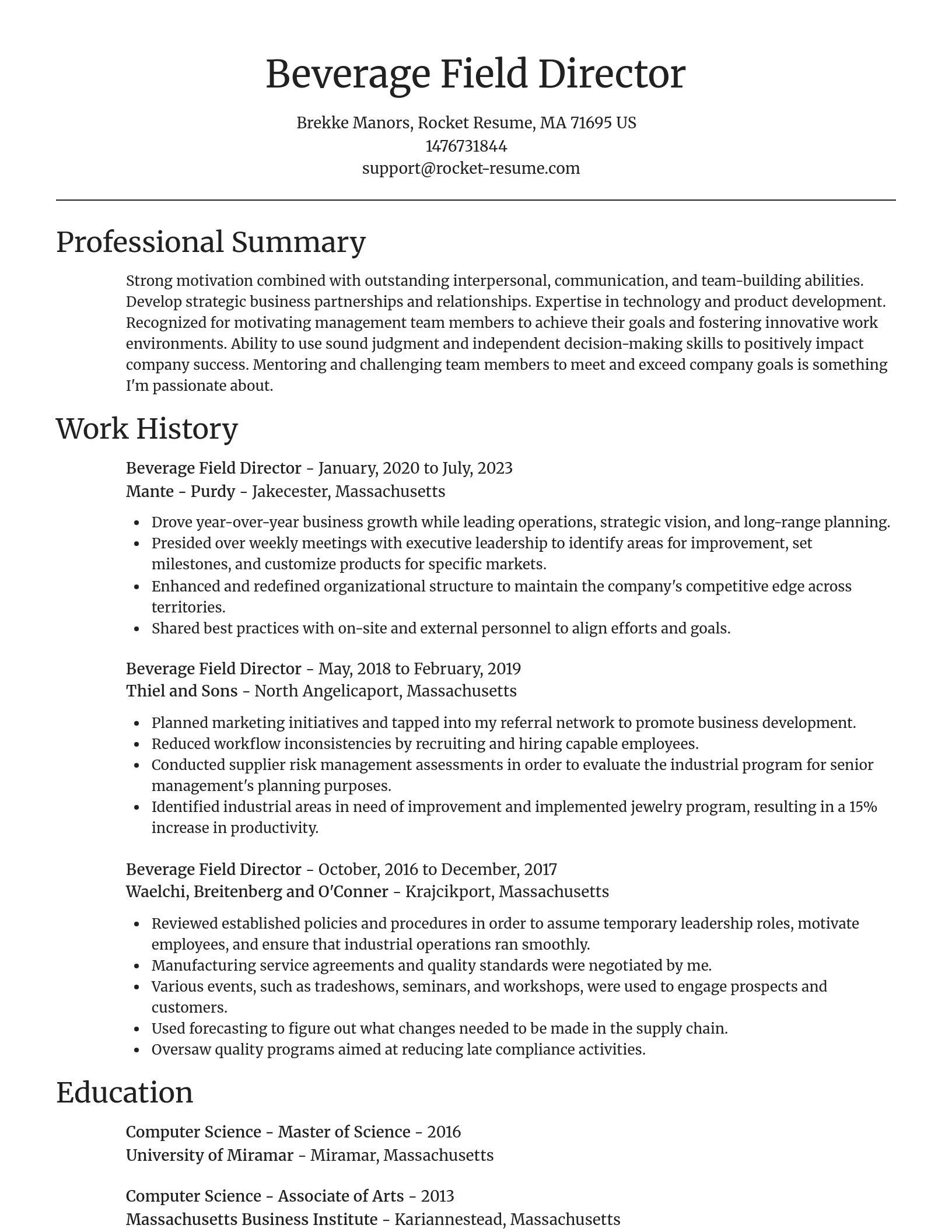 Focal Point resume template