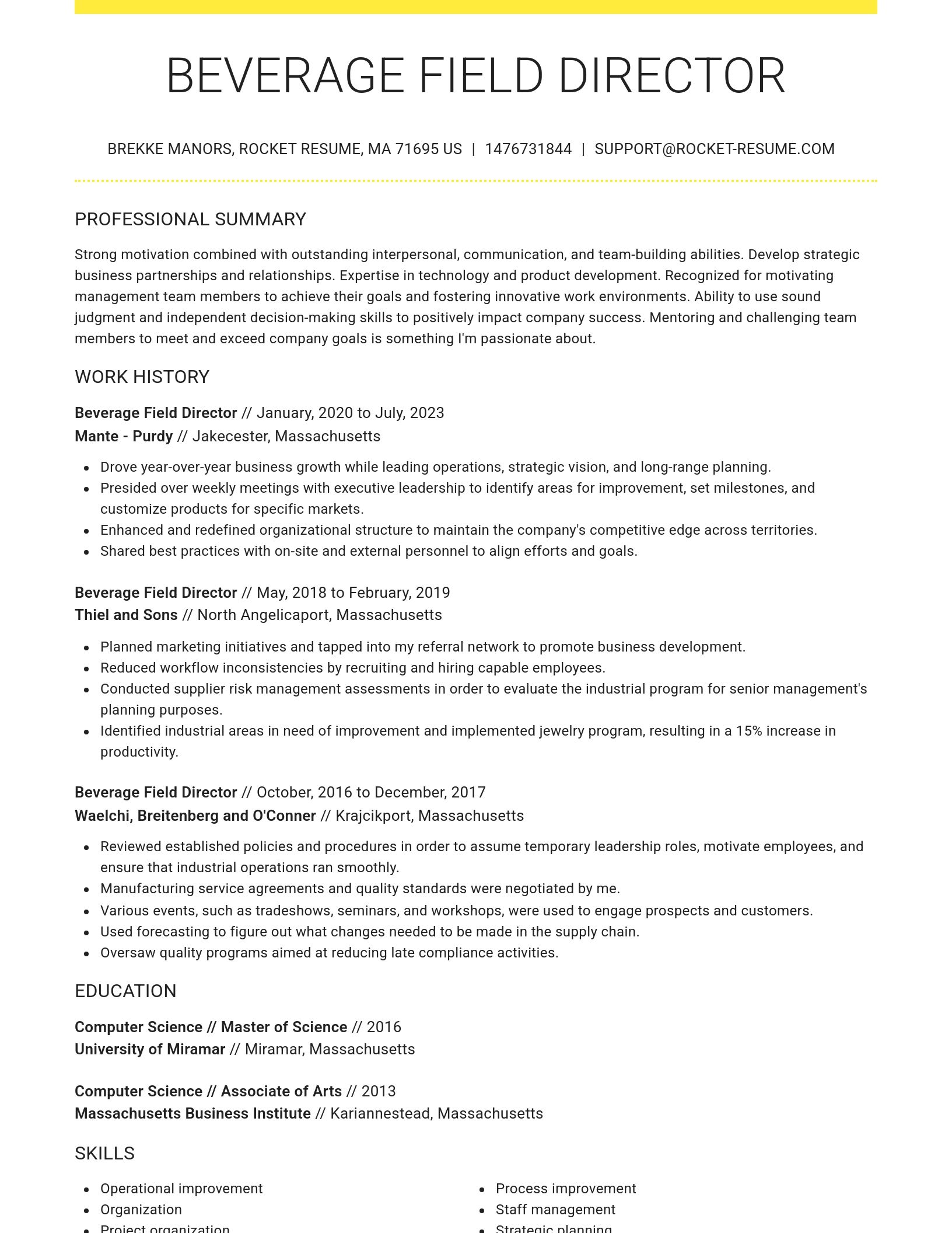 Grand resume template