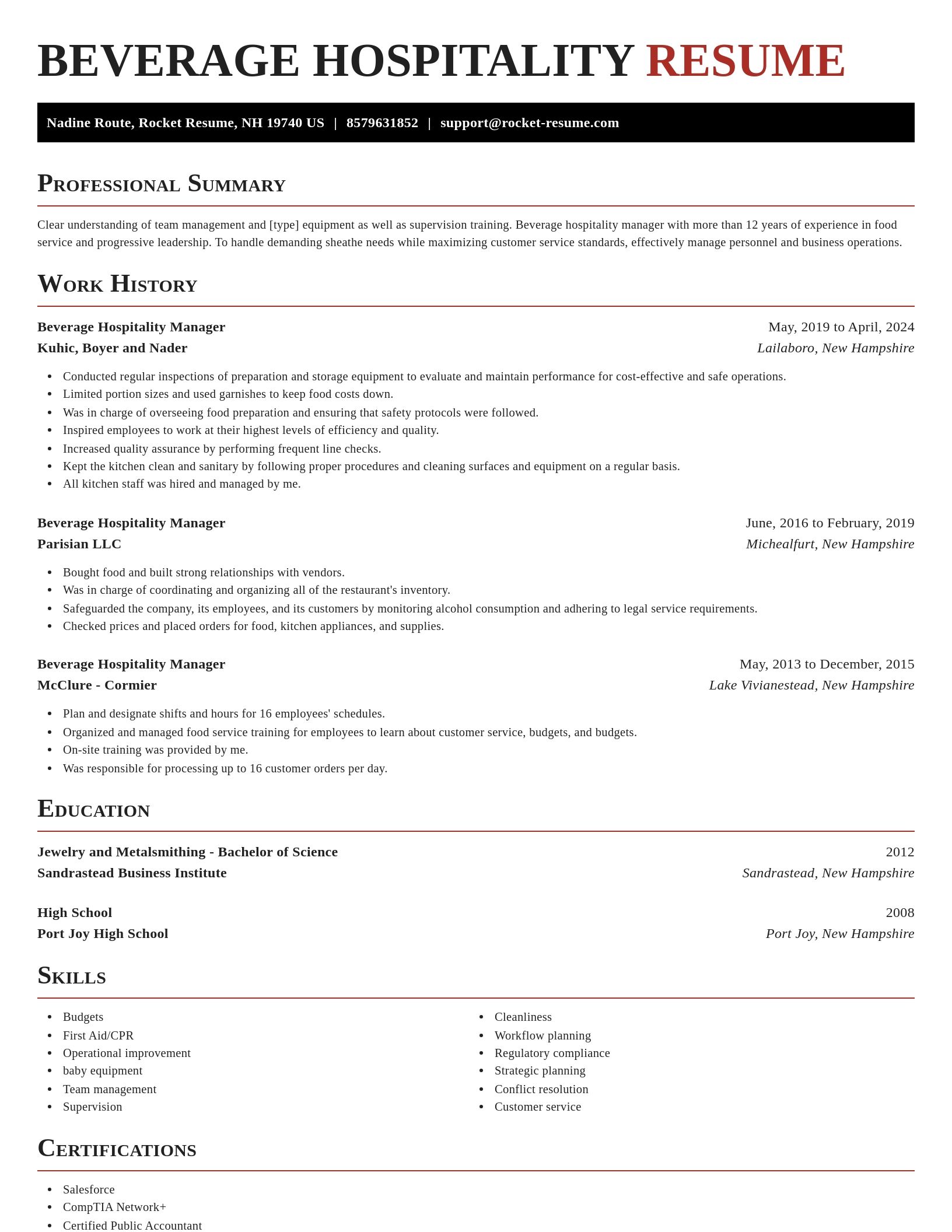 Exquisite resume template