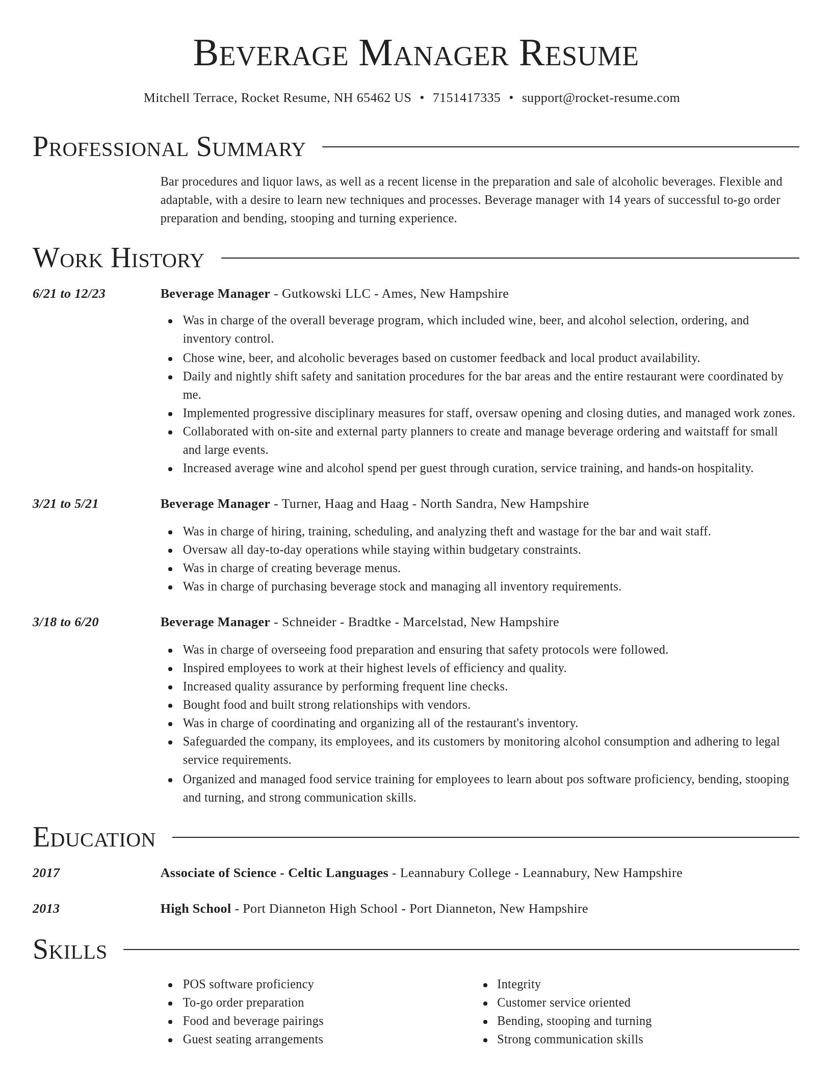 Director resume template