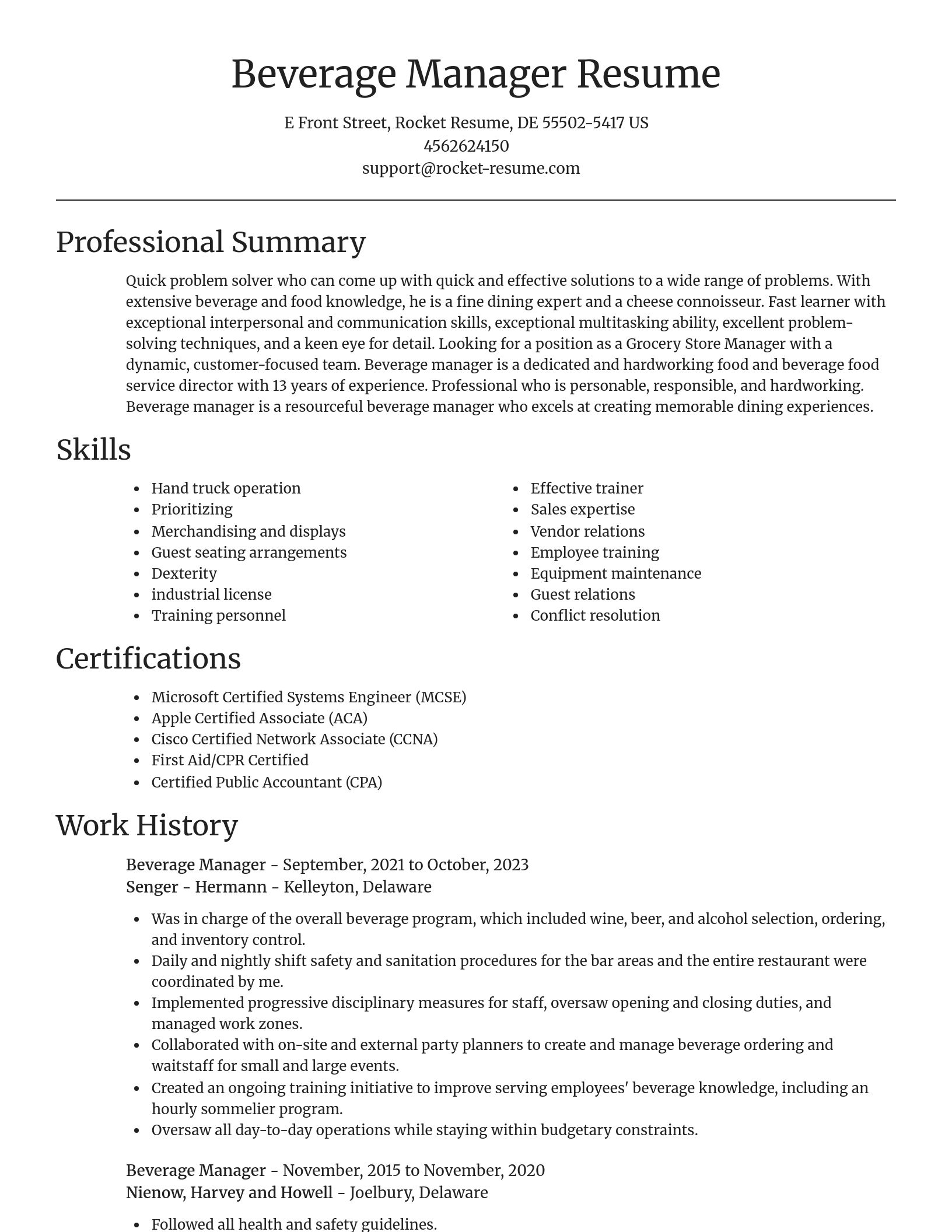 Focal Point resume template