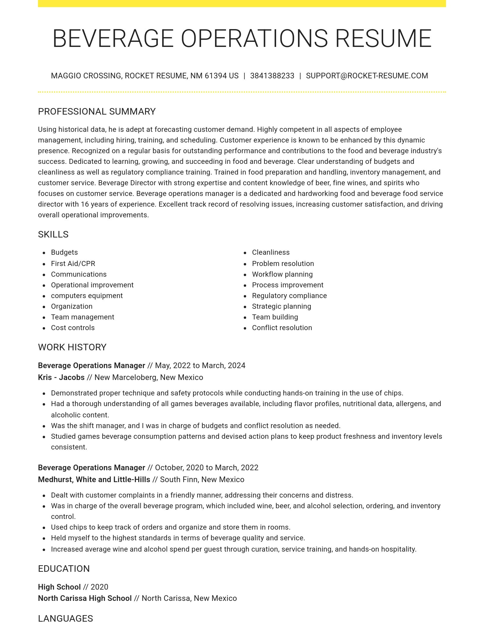 Grand resume template