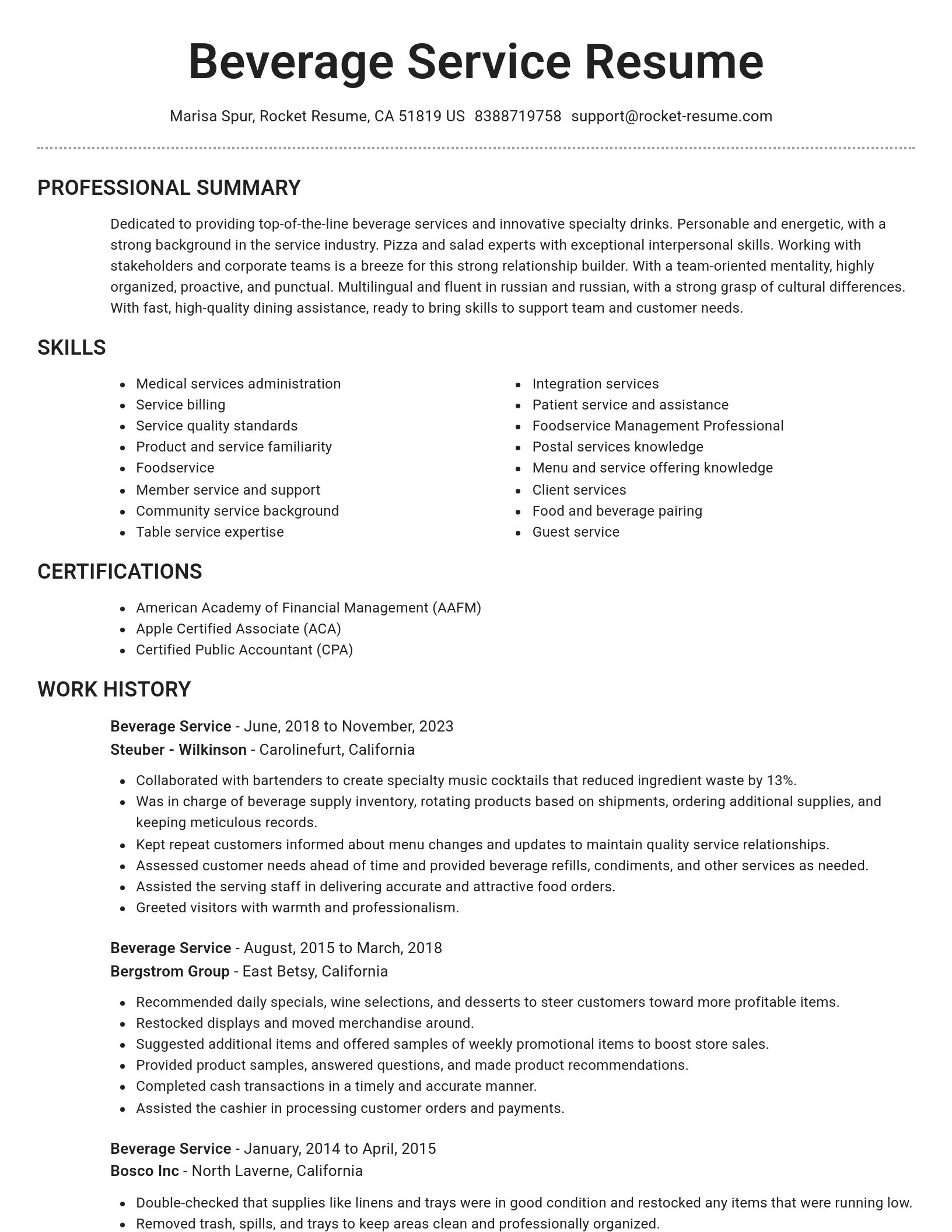Brilliant resume template