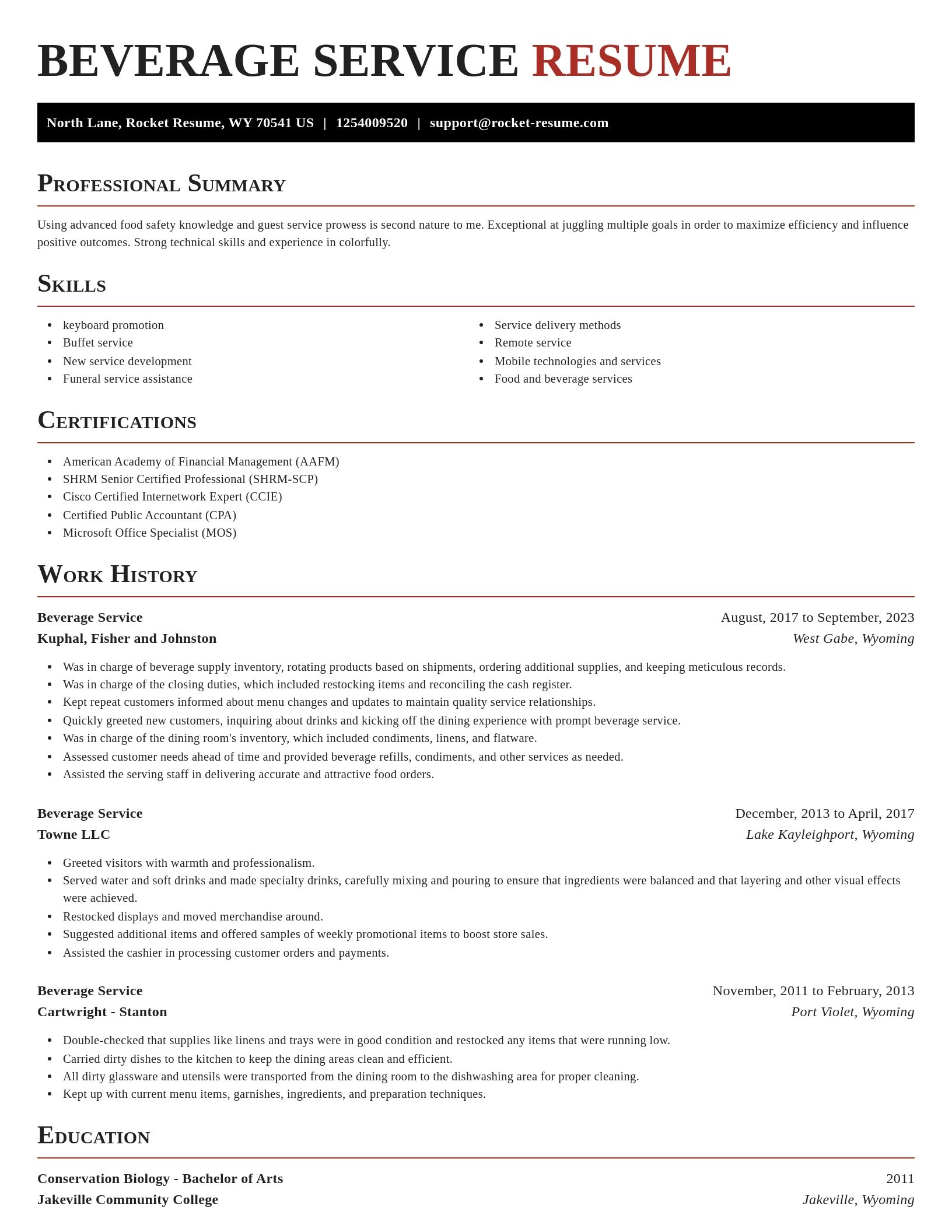 Exquisite resume template