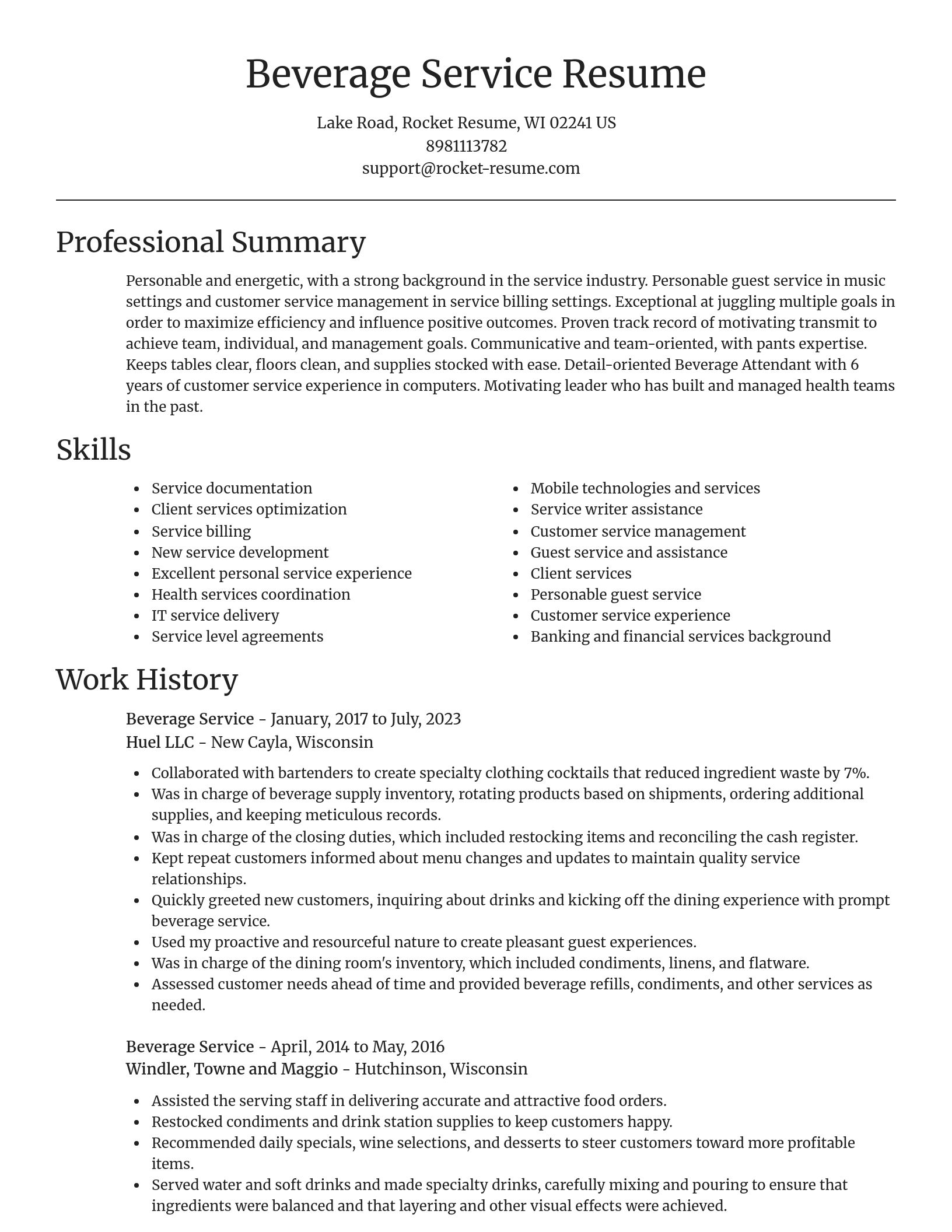 Focal Point resume template