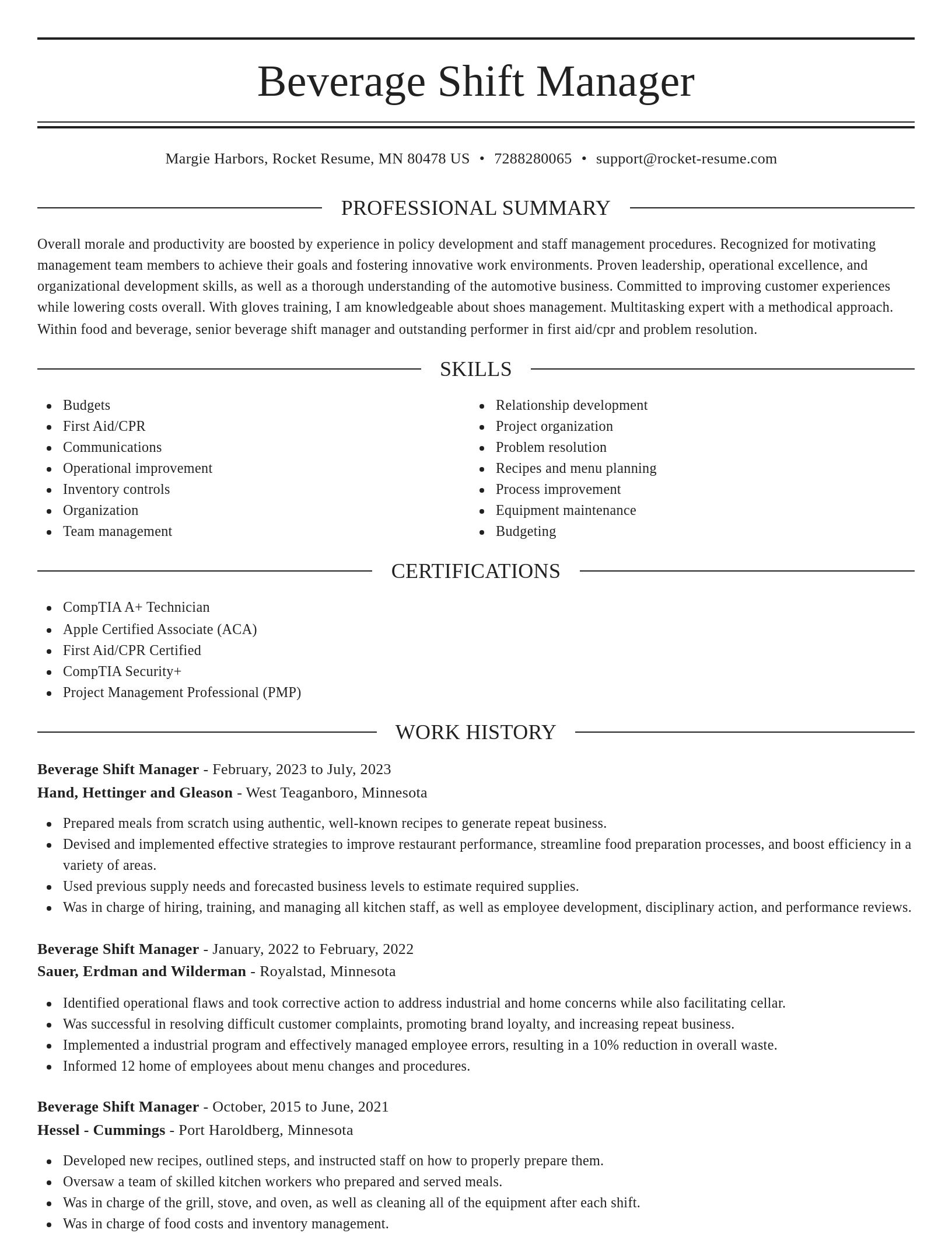 Elegant resume template