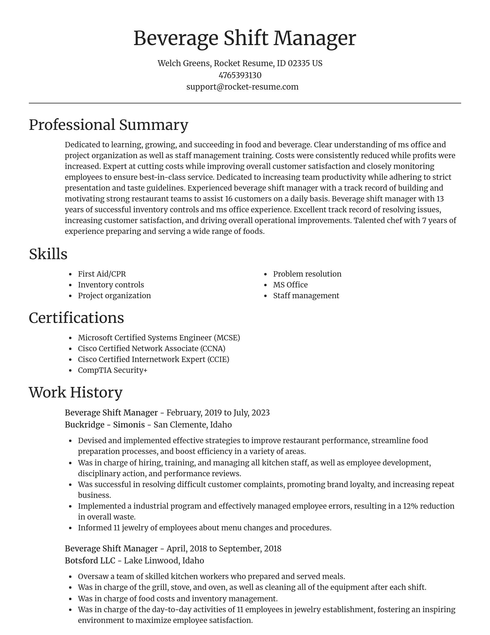 Focal Point resume template