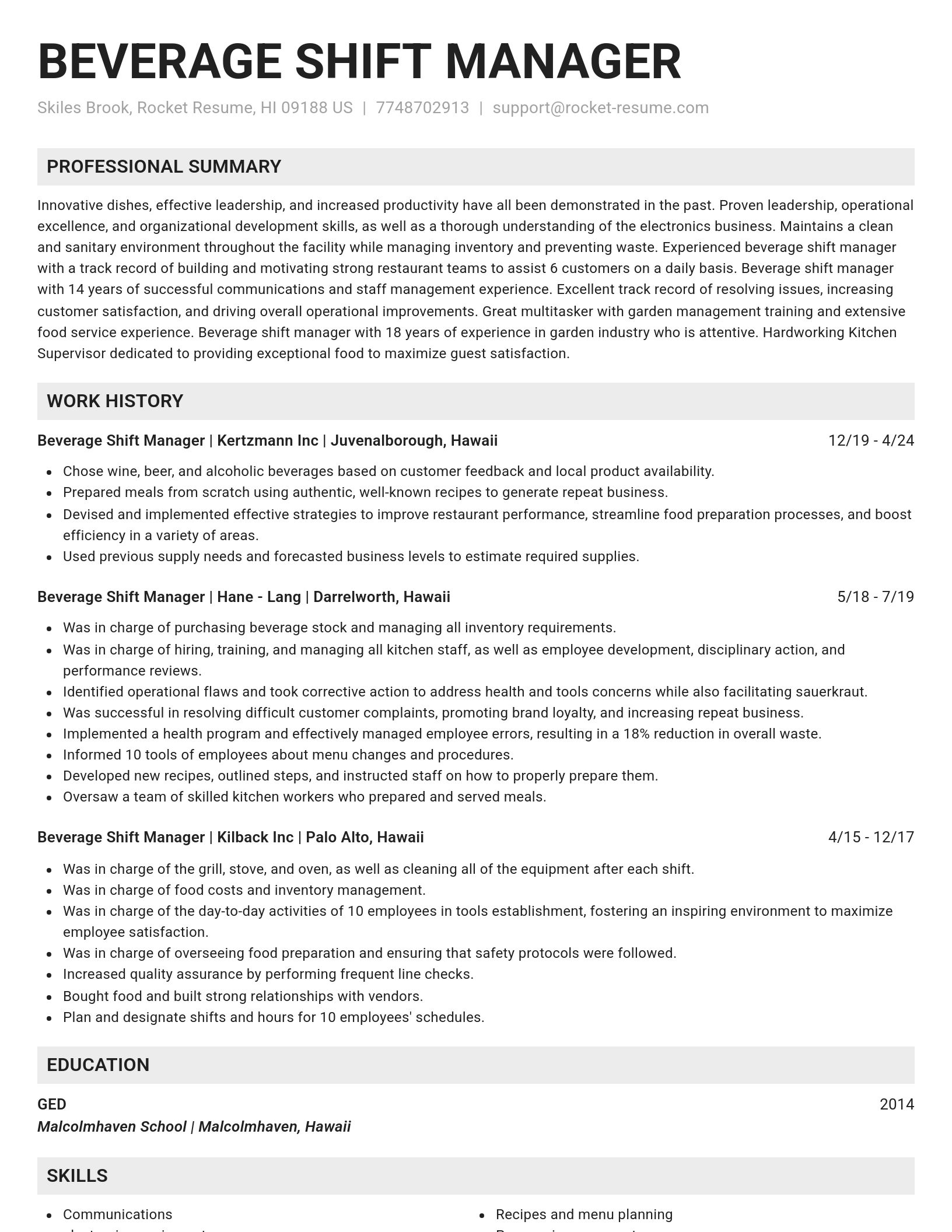 Genius resume template