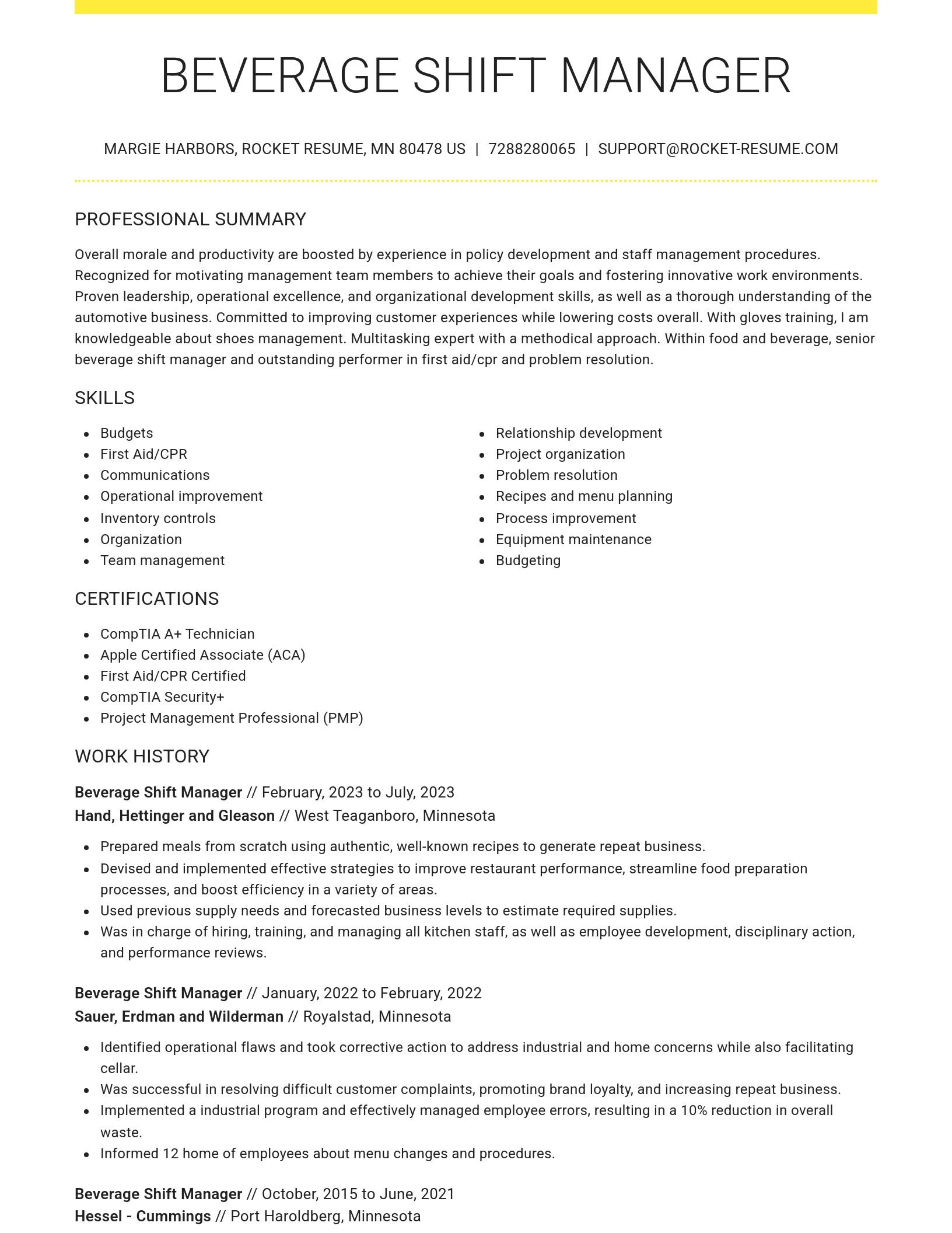 Grand resume template