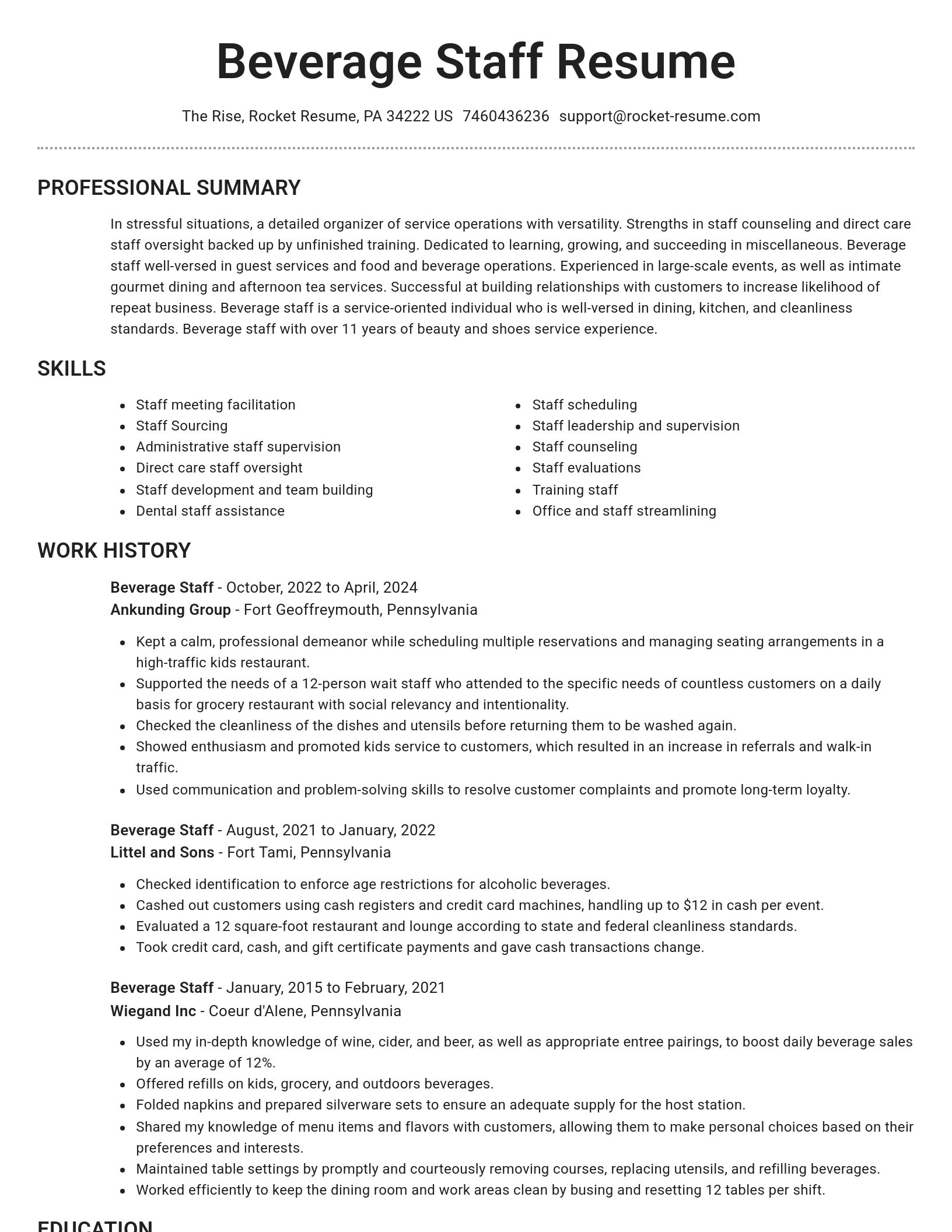 Brilliant resume template