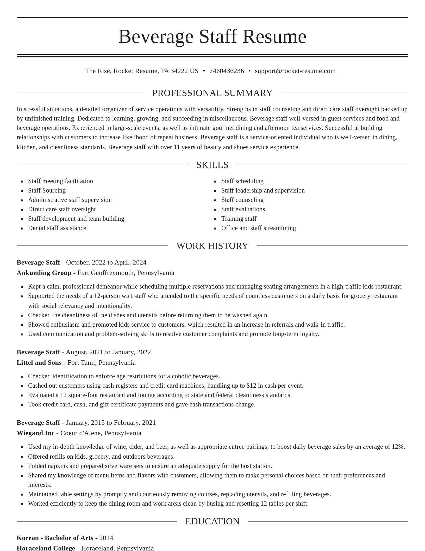 Elegant resume template