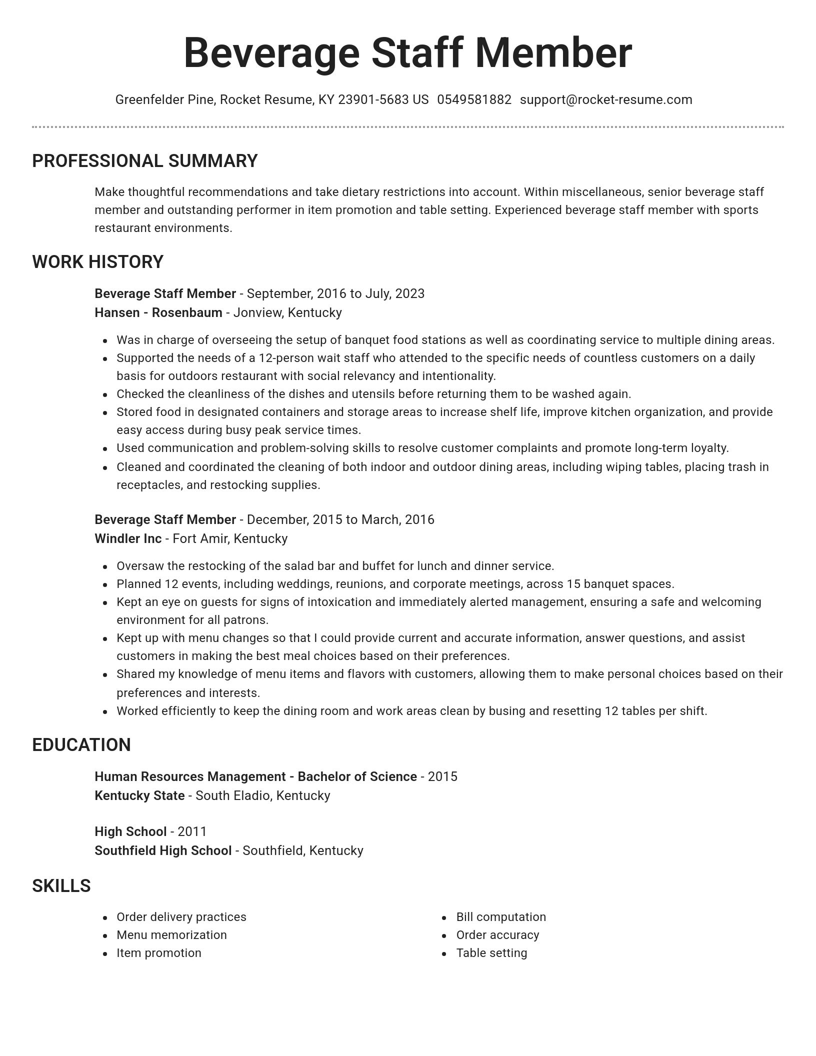Brilliant resume template