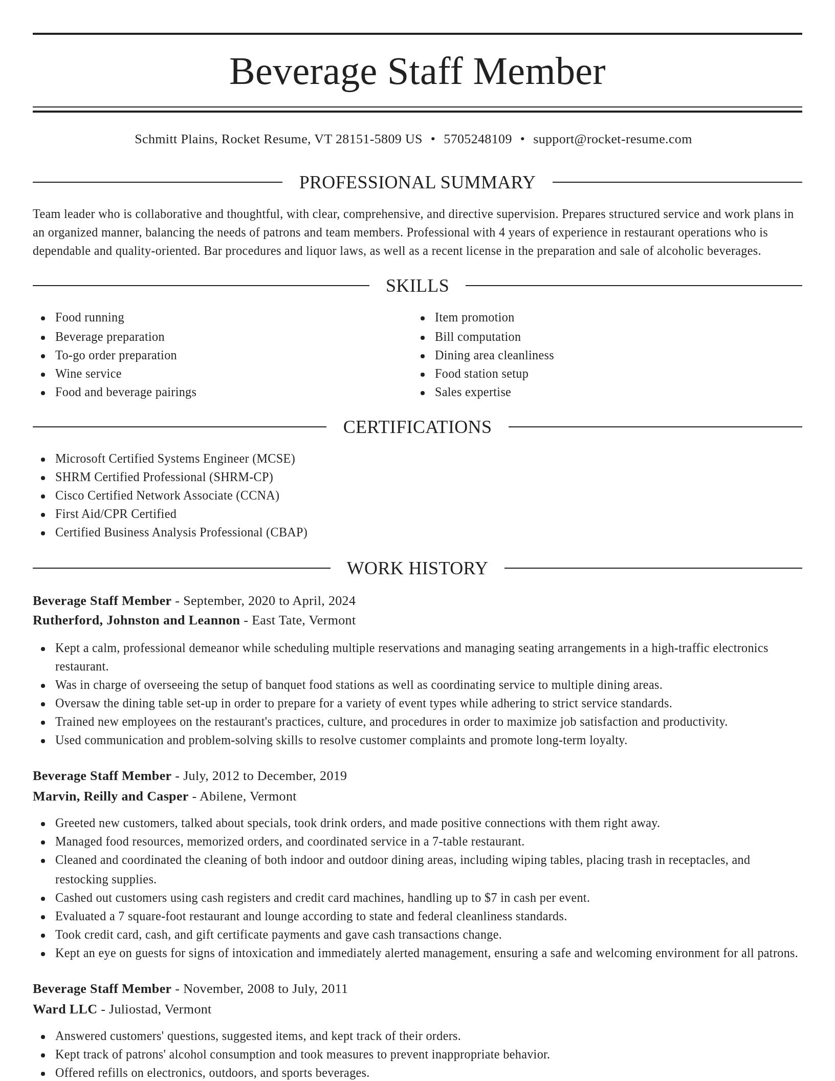 Elegant resume template