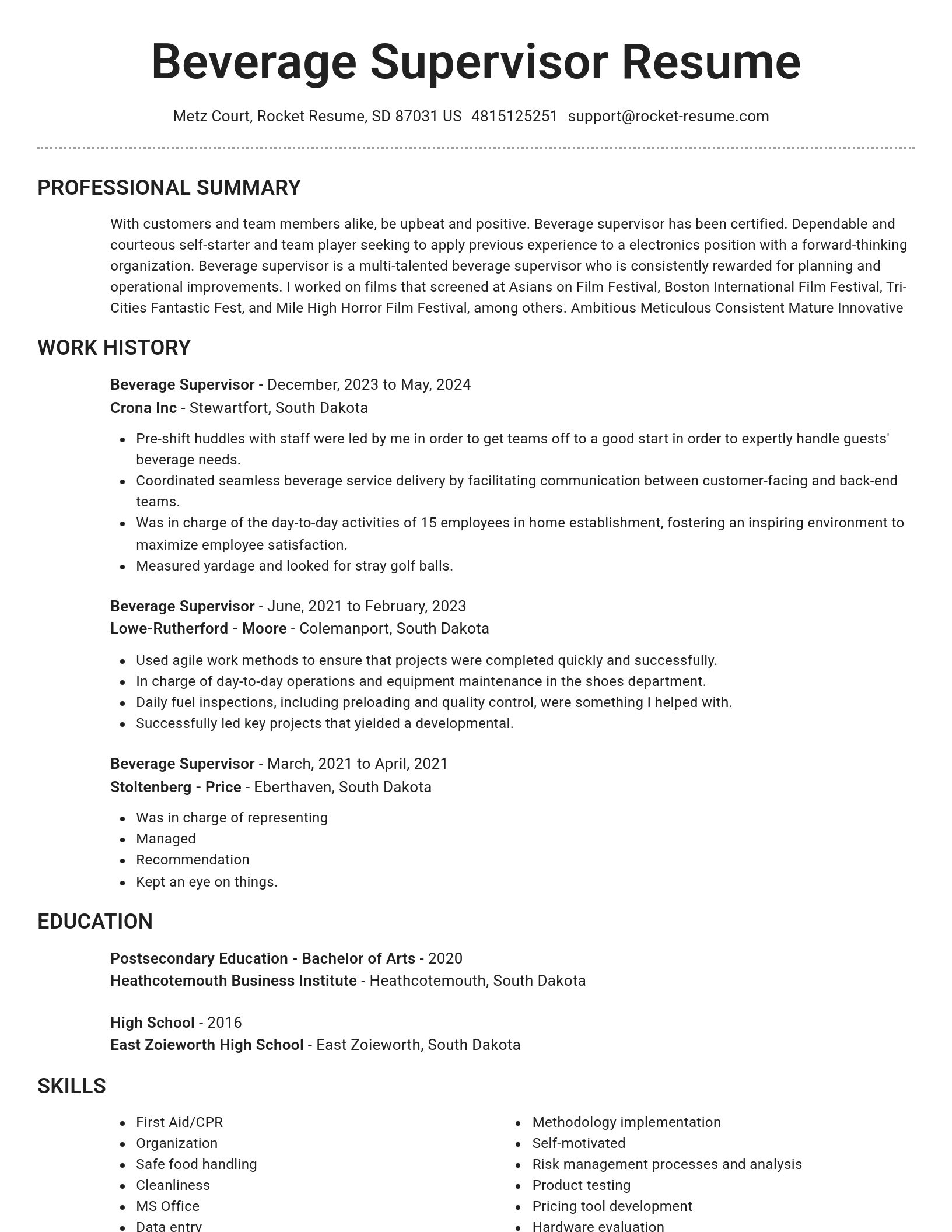 Brilliant resume template