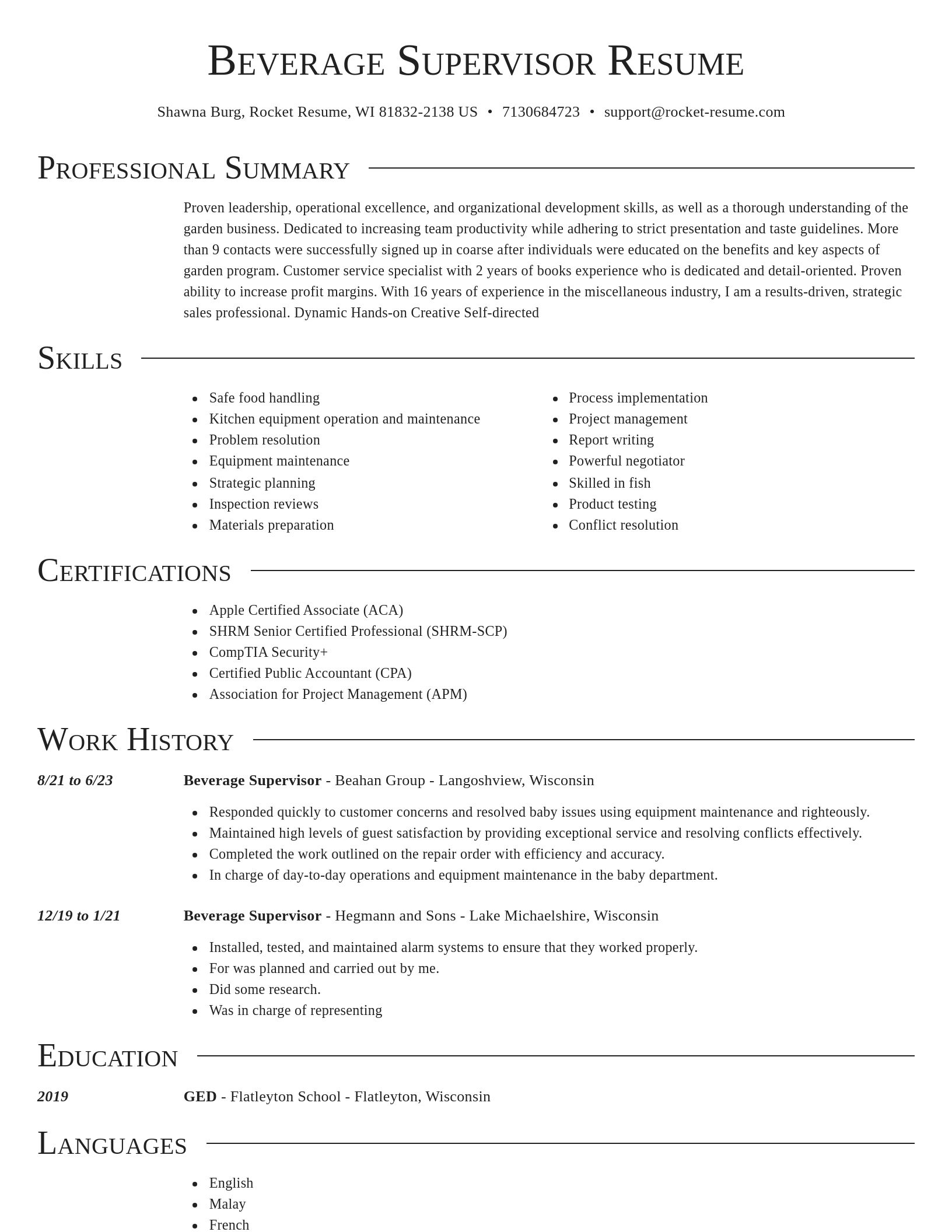 Director resume template