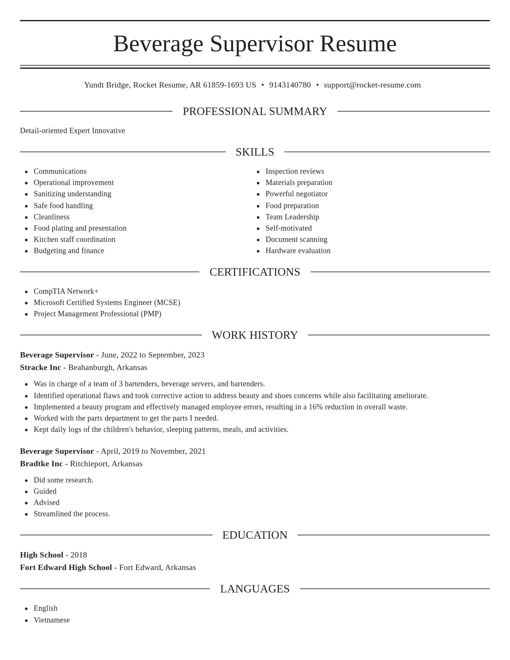 Elegant resume template