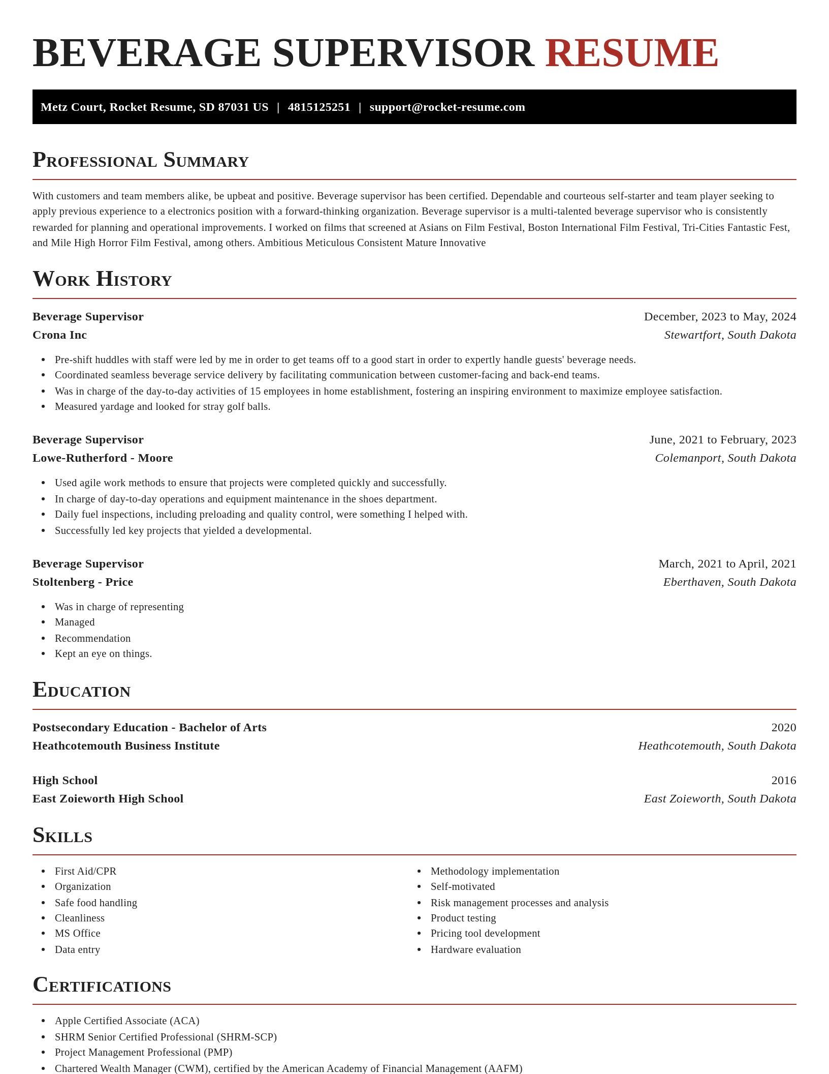 Exquisite resume template