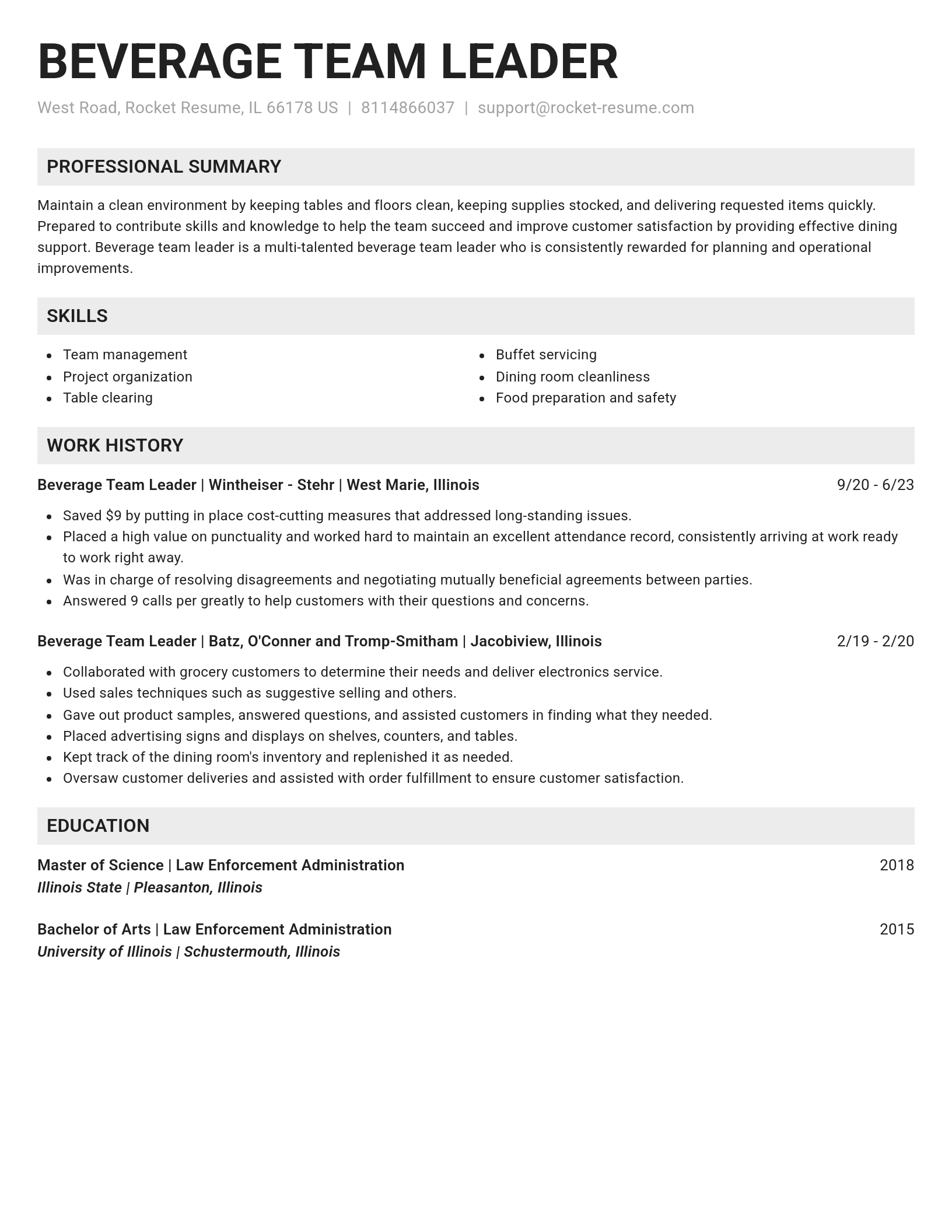 Genius resume template