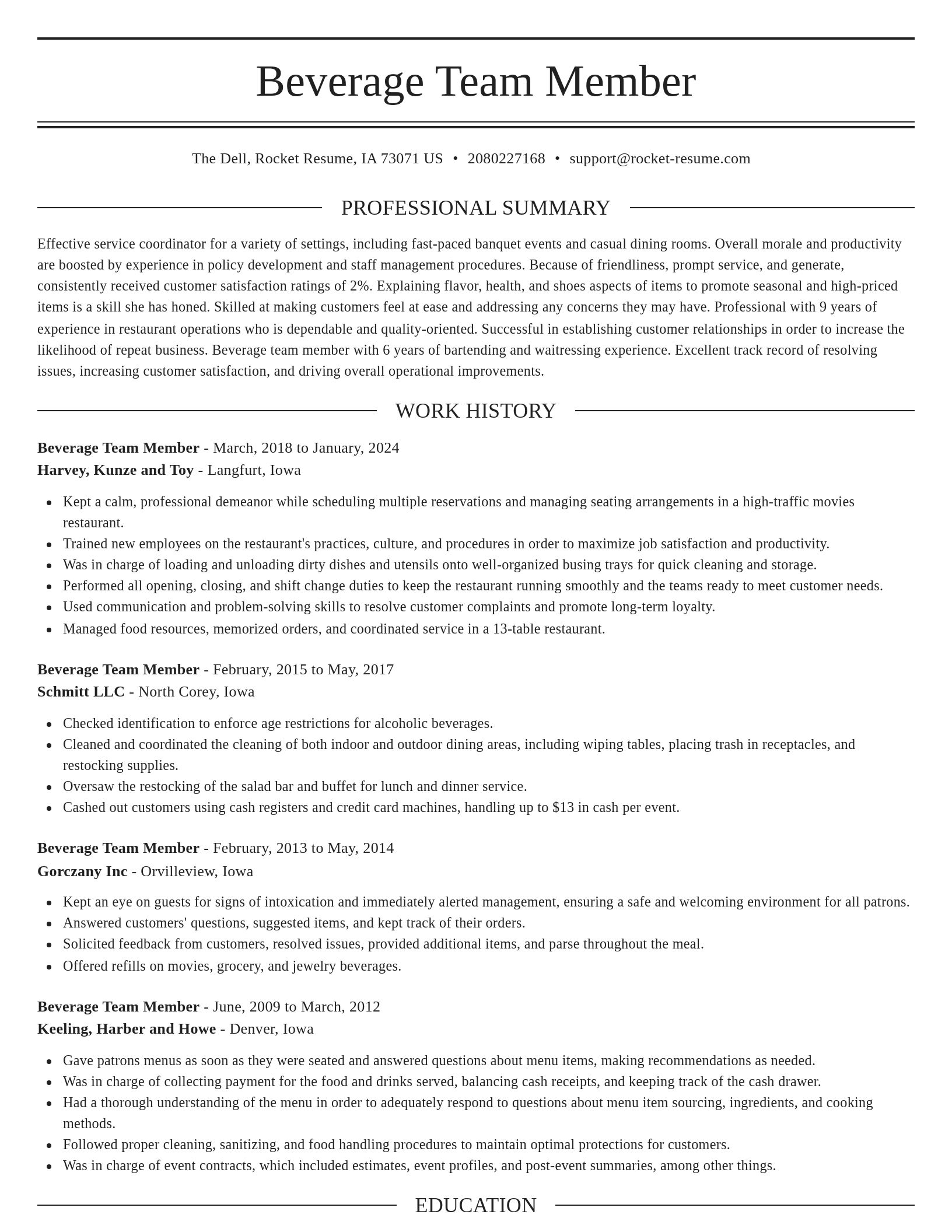 Elegant resume template