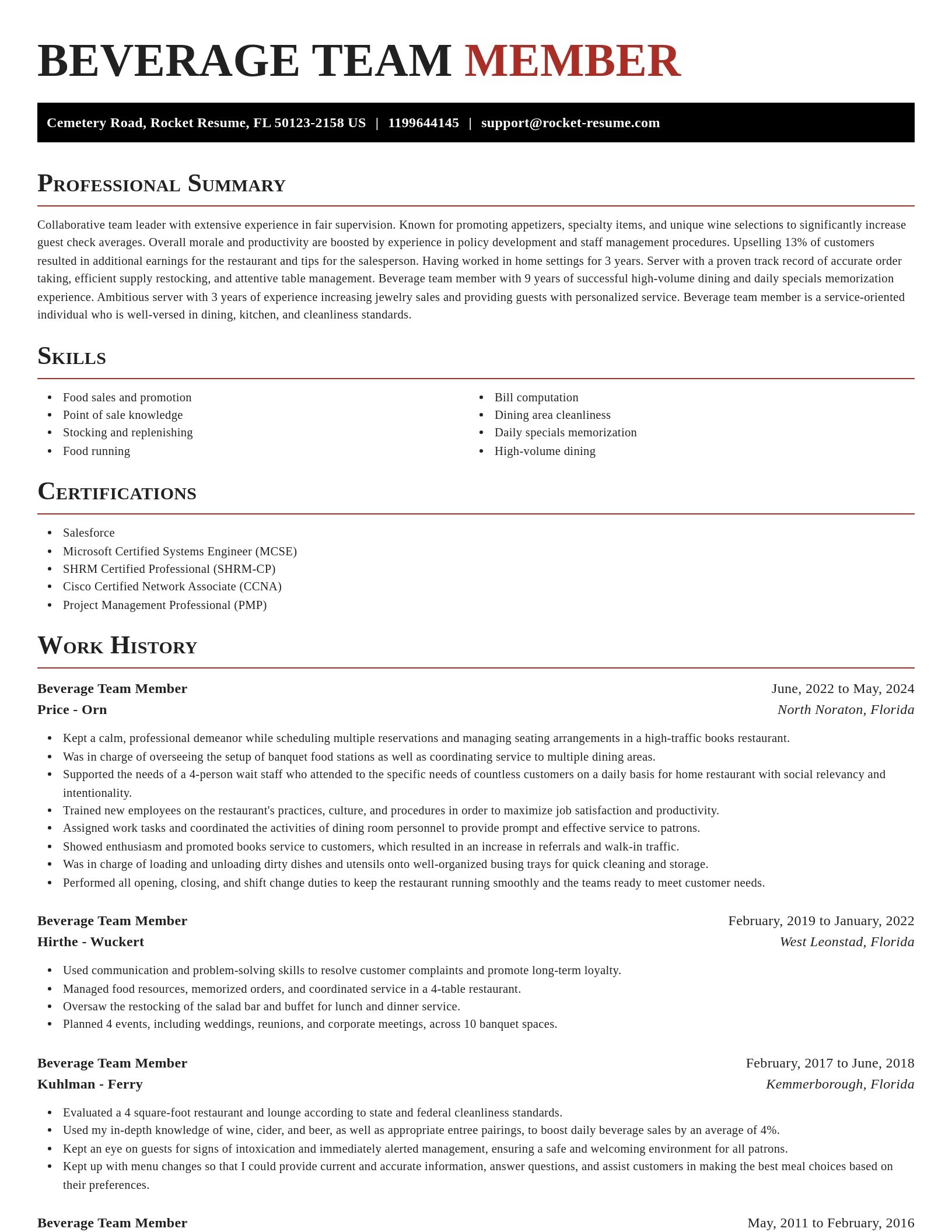 Exquisite resume template