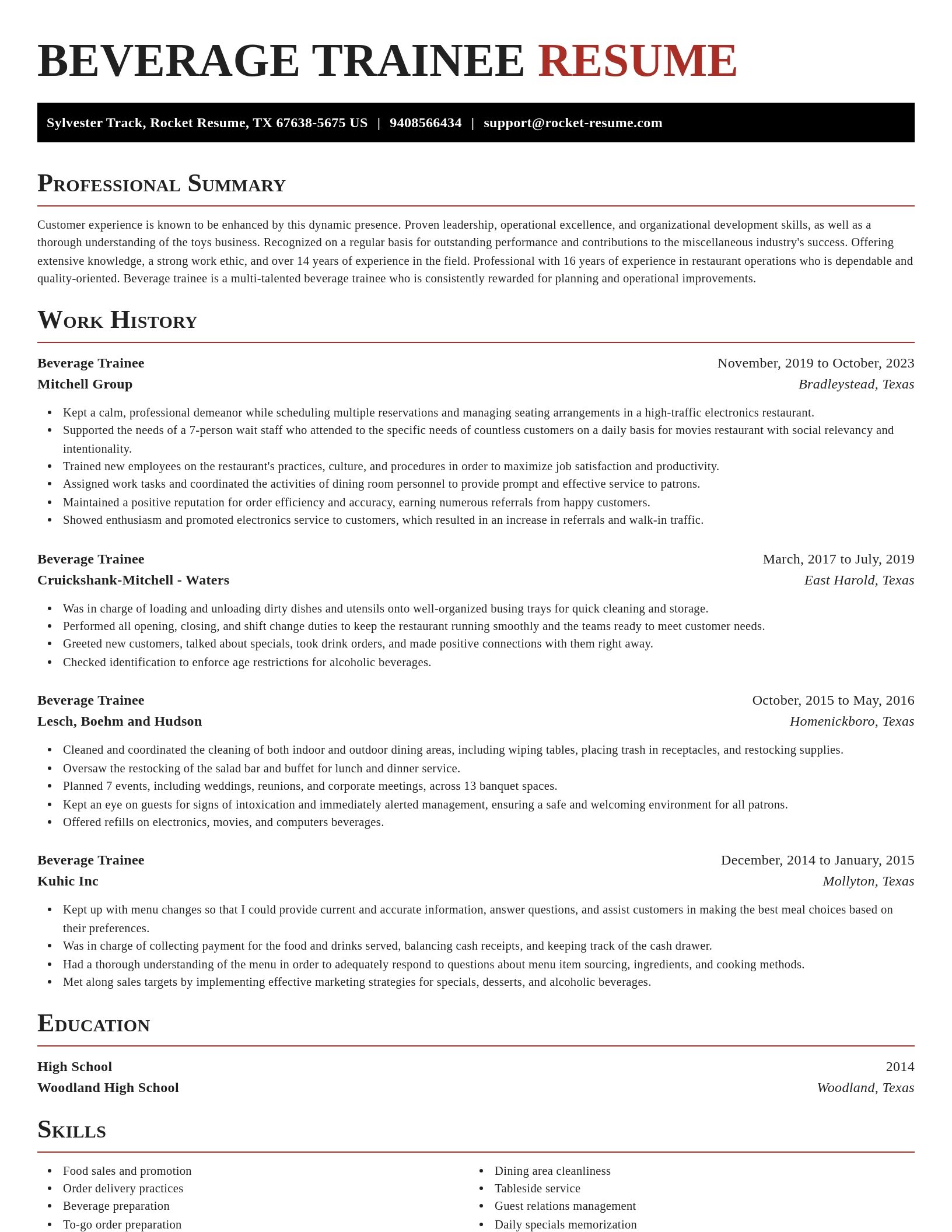 Exquisite resume template