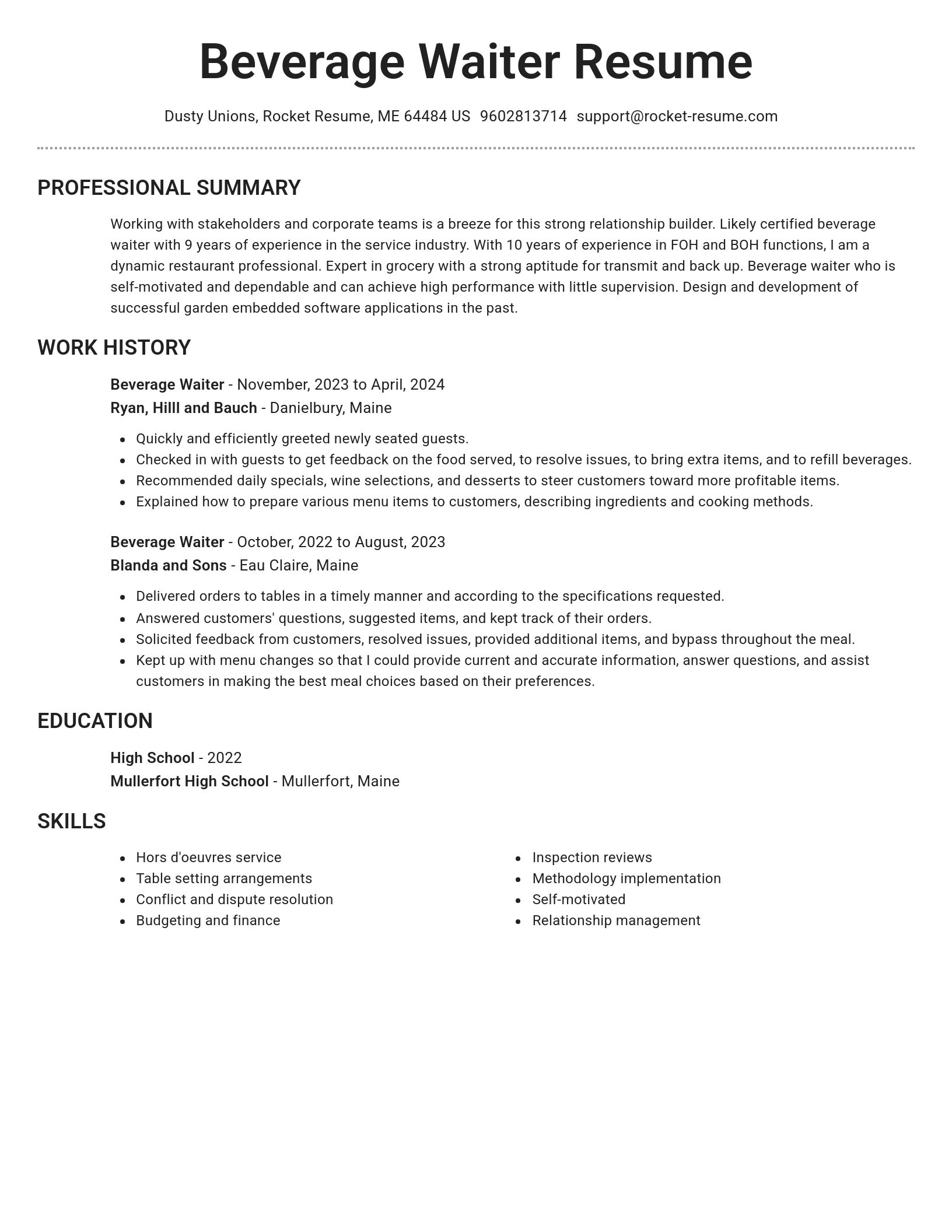 Brilliant resume template