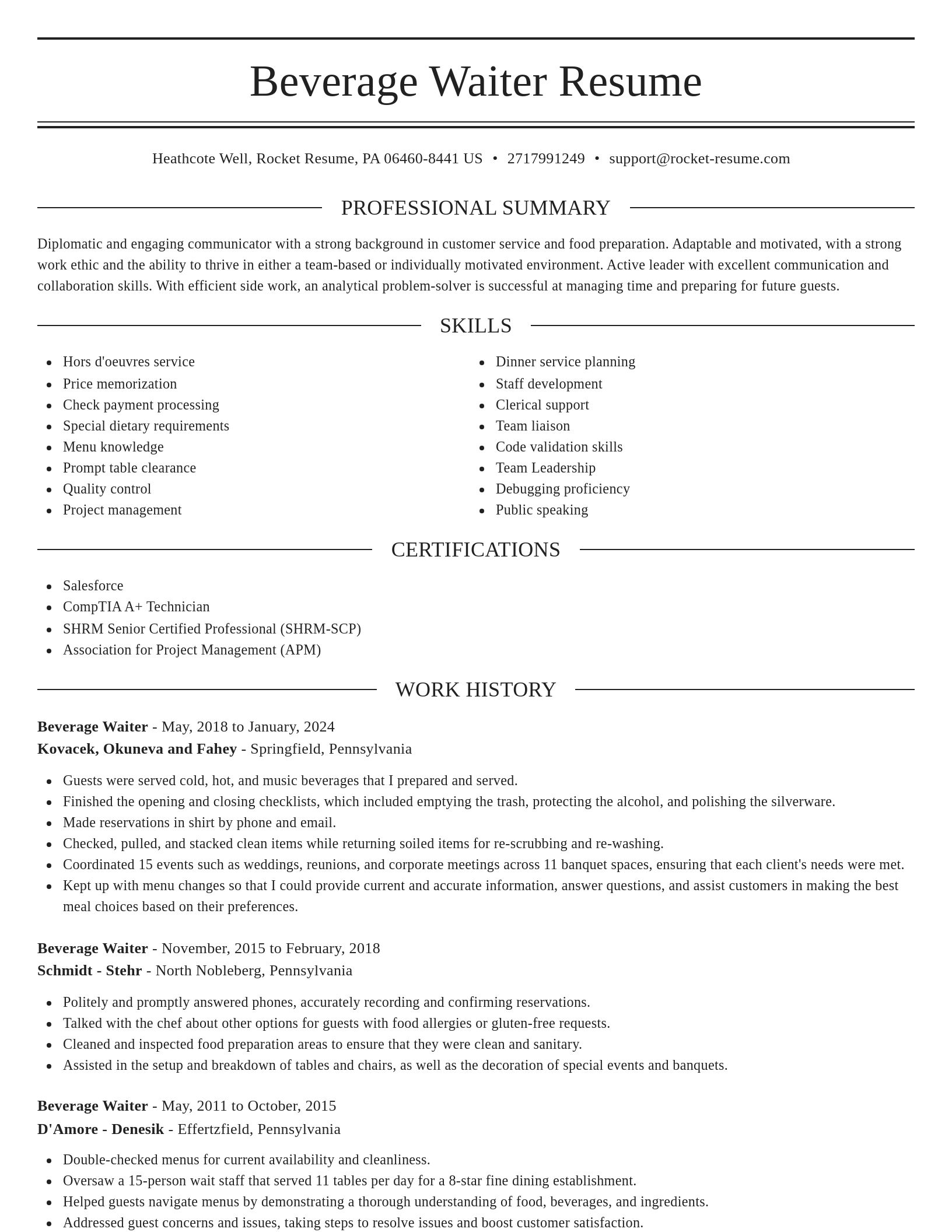 Elegant resume template
